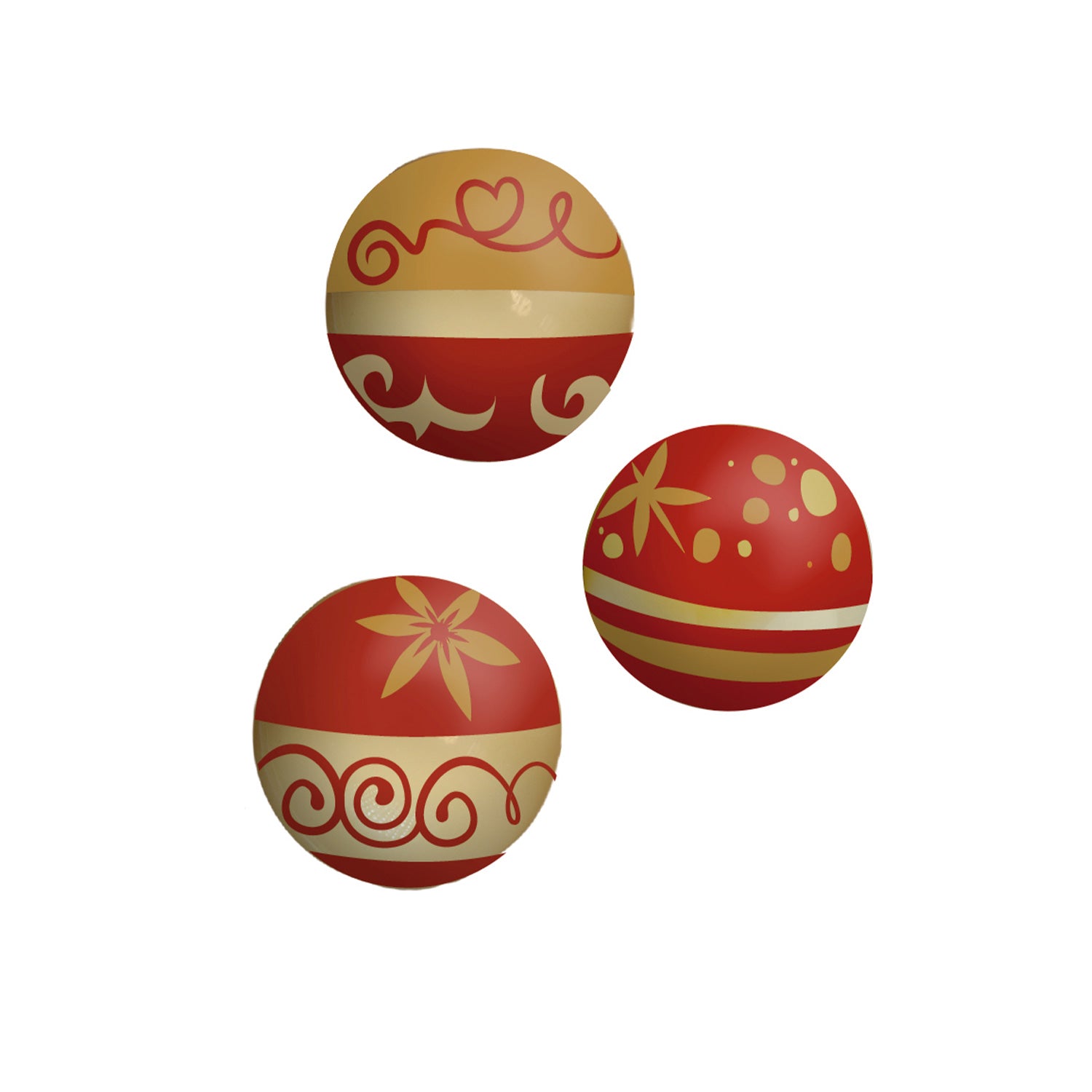 BOLAS CHOCOLATE BLANCO NAVIDAD SURTIDO Ø 27MM