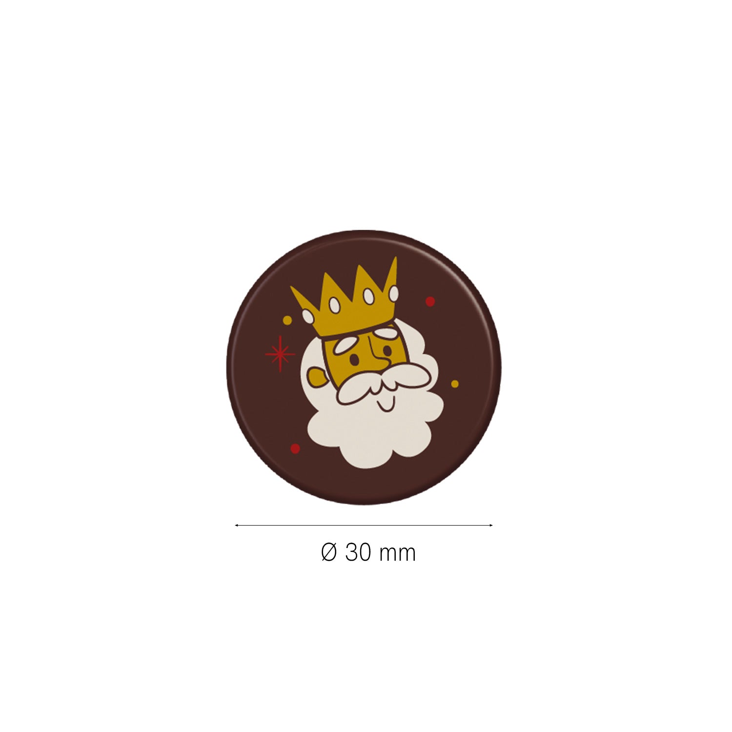 DISQUES DE CHOCOLAT NOIR WISE KINGS Ø 30MM