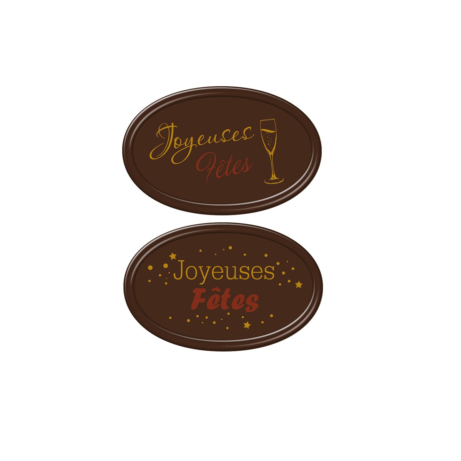 ASSORTIMENT CHOCOLAT NOIR JOYEUSES FETES 55X35MM