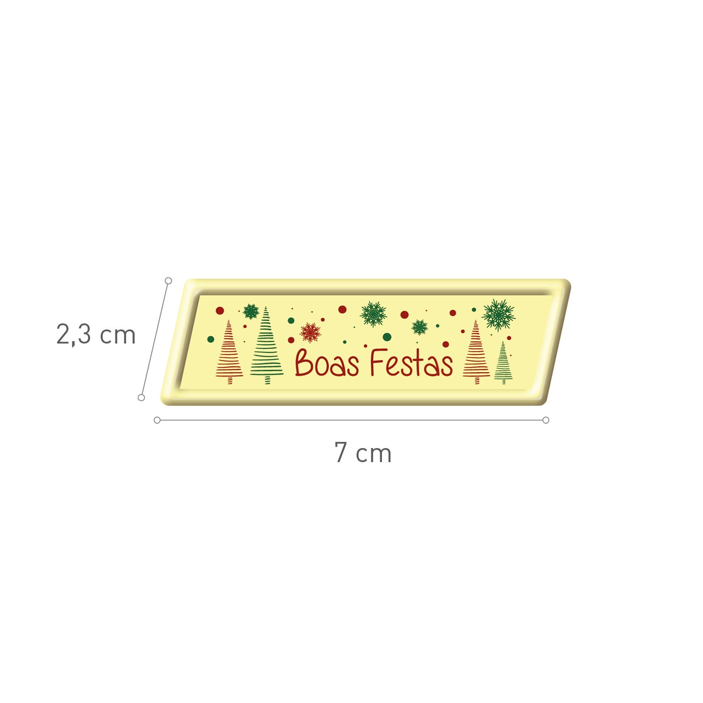 SEGNI DI CIOCCOLATO BIANCO BOAS FESTAS 70X23MM