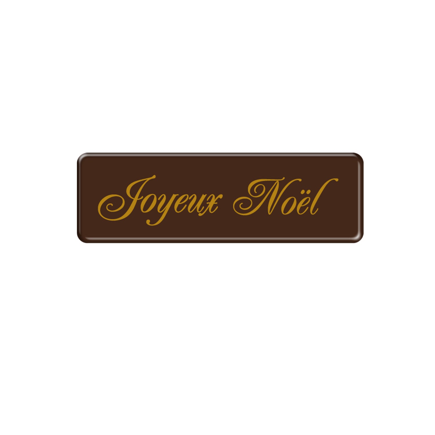 SIGNE CHOCOLAT NOIR JOYEUX NOËL 54X17MM