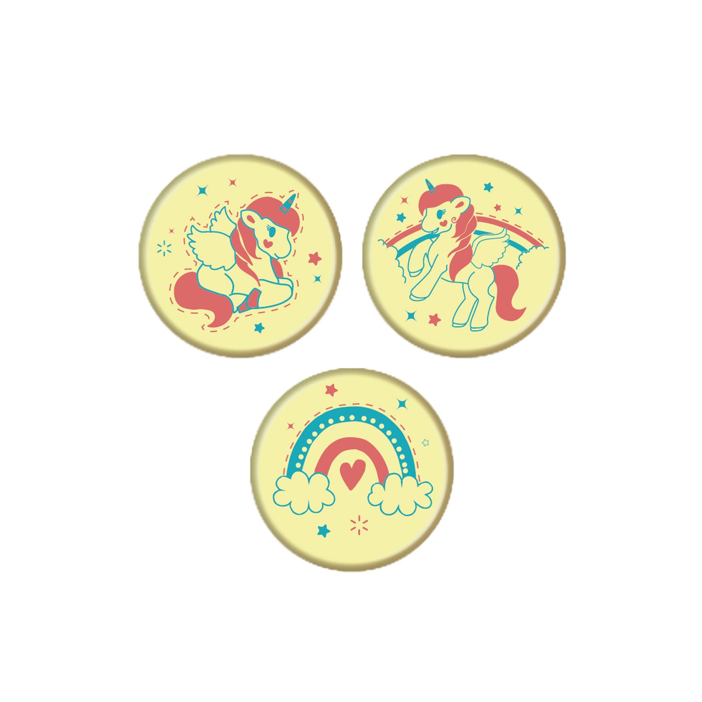 ASSORTIMENT DE CHOCOLATS BLANC LICORNE Ø 30MM