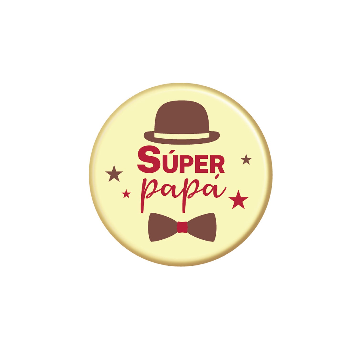 PLACA CHOCOLATE BLANCO SÚPER PAPÁ Ø 39MM