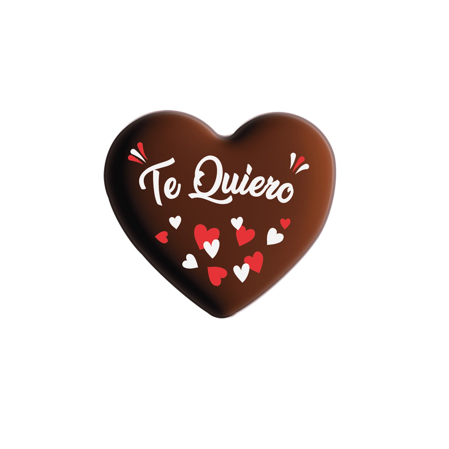 COEUR CHOCOLAT NOIR TE QUIERO 50X44MM