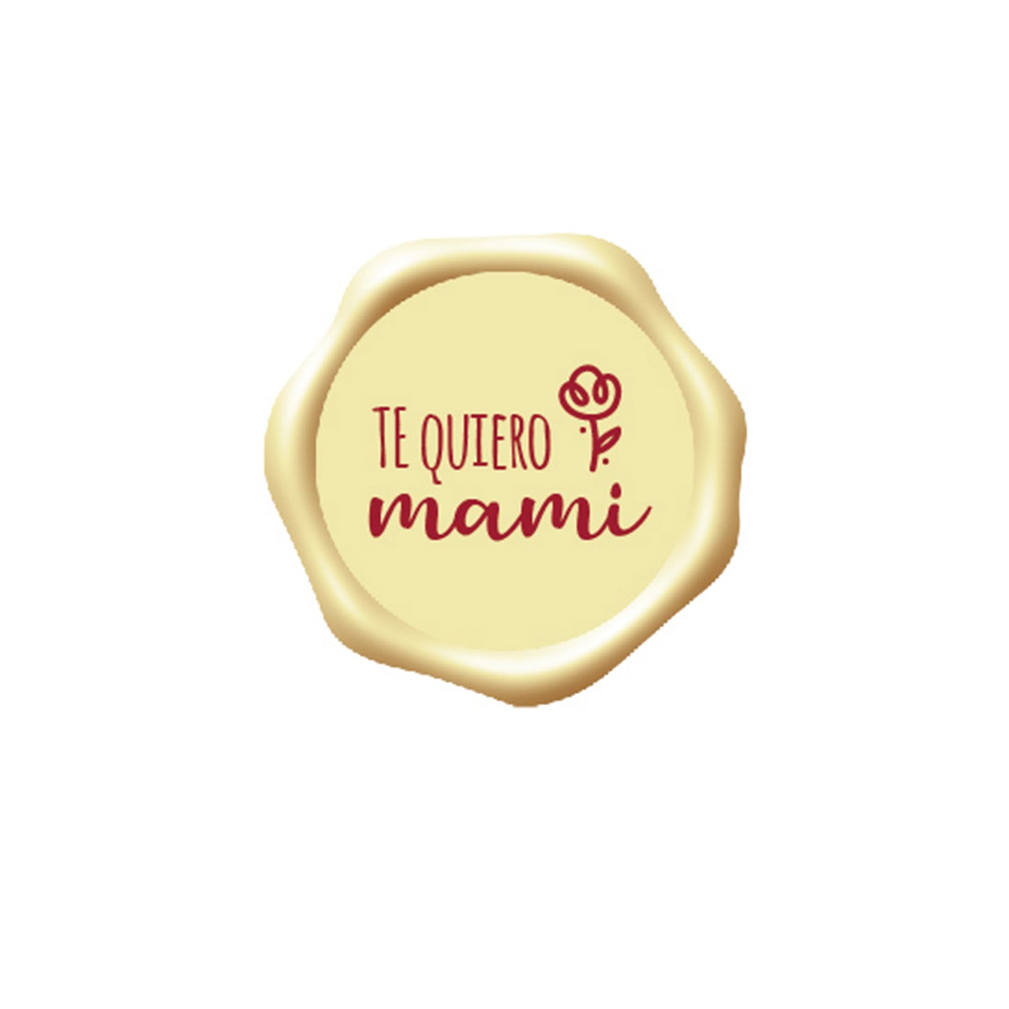 ASSIETTE CHOCOLAT BLANCHE TE QUIERO MAMI Ø 34MM