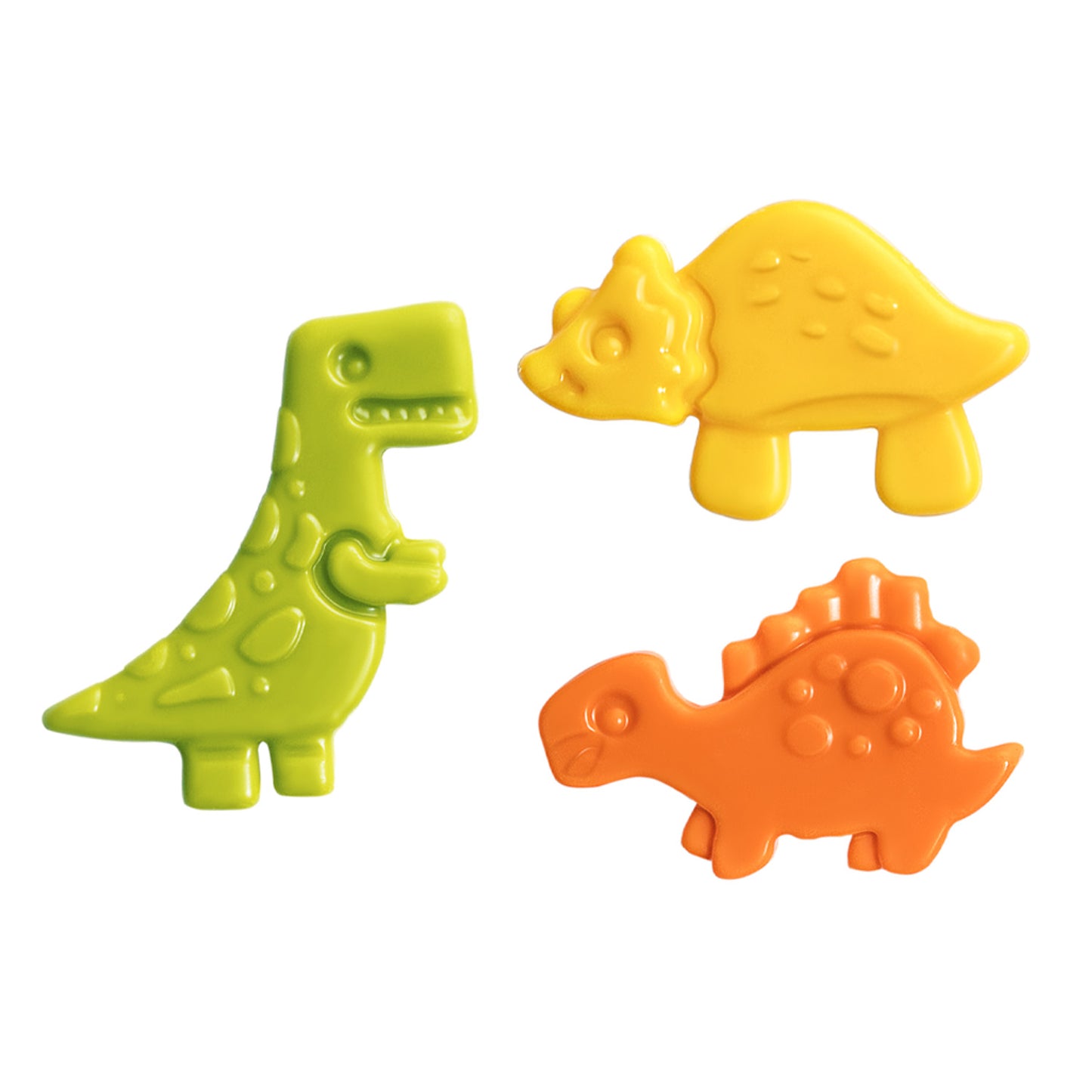 DINOSAURES COULEURS CHOCOLAT BLANC  42X34/44X40/42X27MM