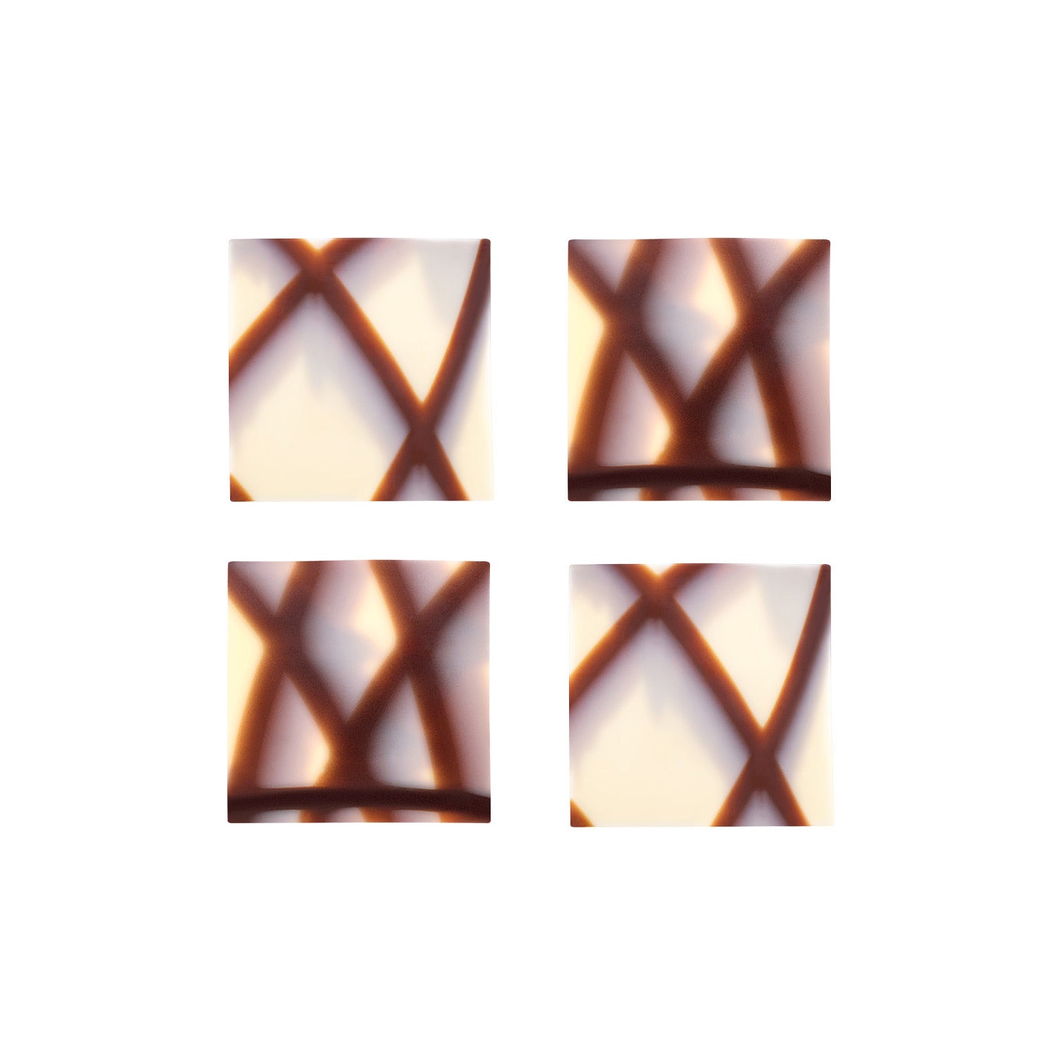 CARRÉ EN MARBRE CHOCOLAT BLANC 40X40MM