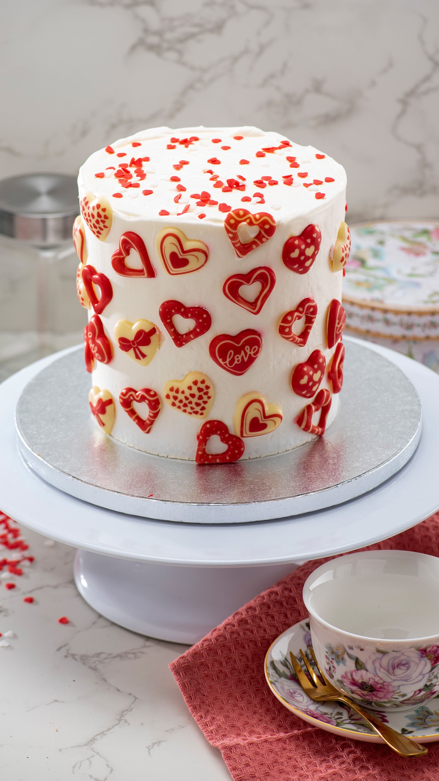 COEURS EN CHOCOLAT BLANC ASSORTIMENT 33X31MM