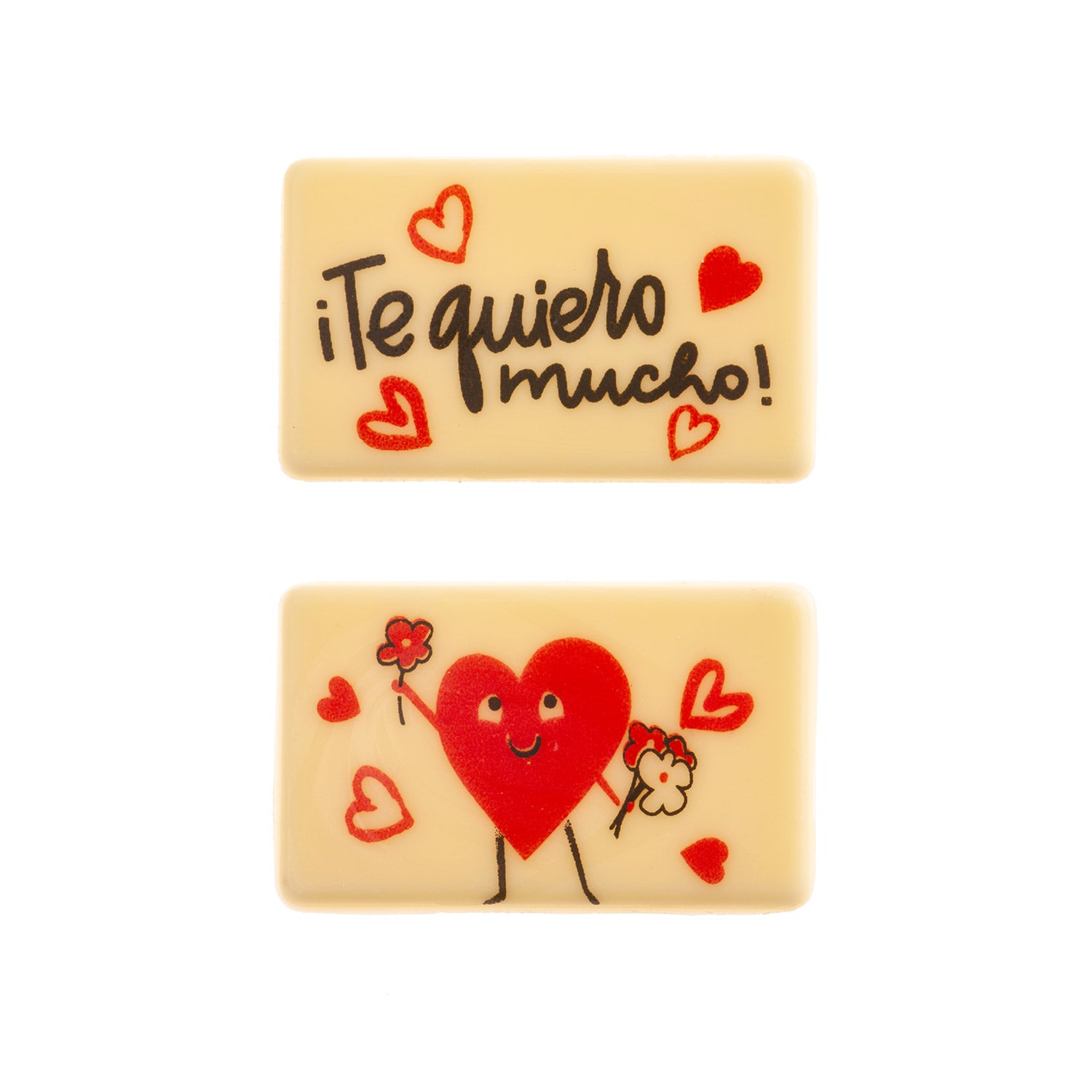 WHITE CHOCOLATE ASSORTED RECTANGULAR PLATE TQM 49X30MM