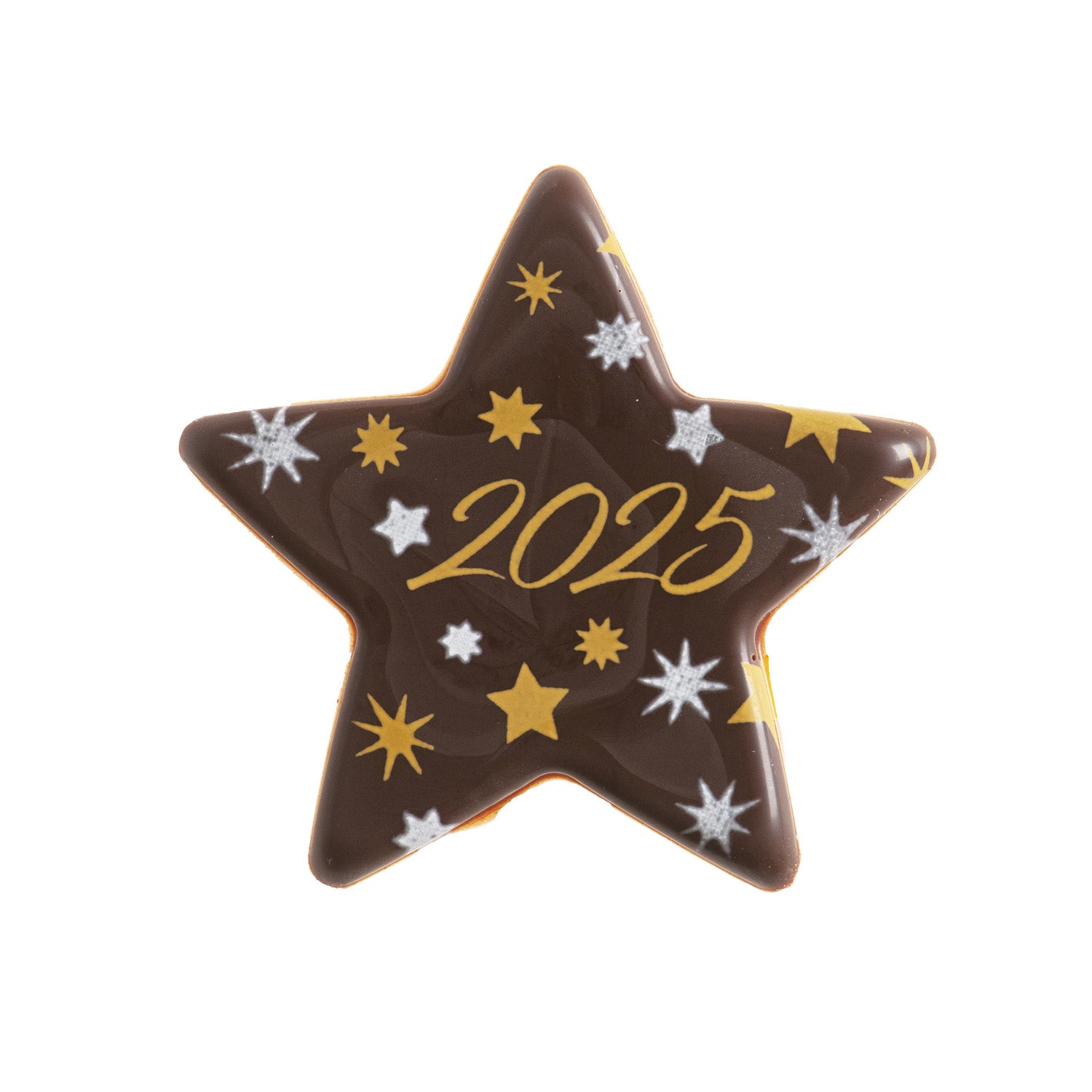 DECORACIÓN DE CHOCOLATE ESTRELLA DE NAVIDAD 2025 Ø 40MM