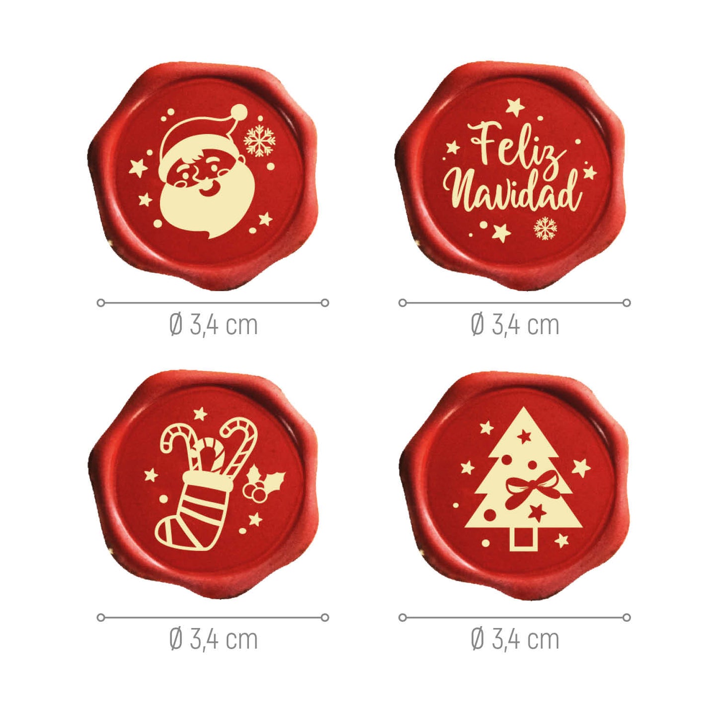 SURTIDO CHOCOLATE BLANCO FELIZ NAVIDAD Ø 34MM