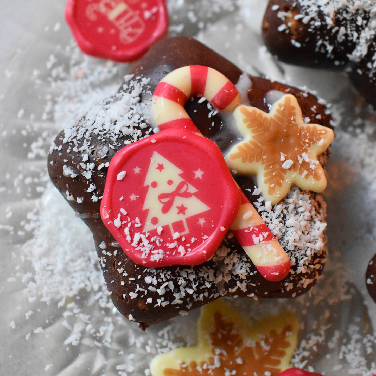 ASSORTIMENT DE CHOCOLAT BLANC JOYEUX NOËL Ø 34MM