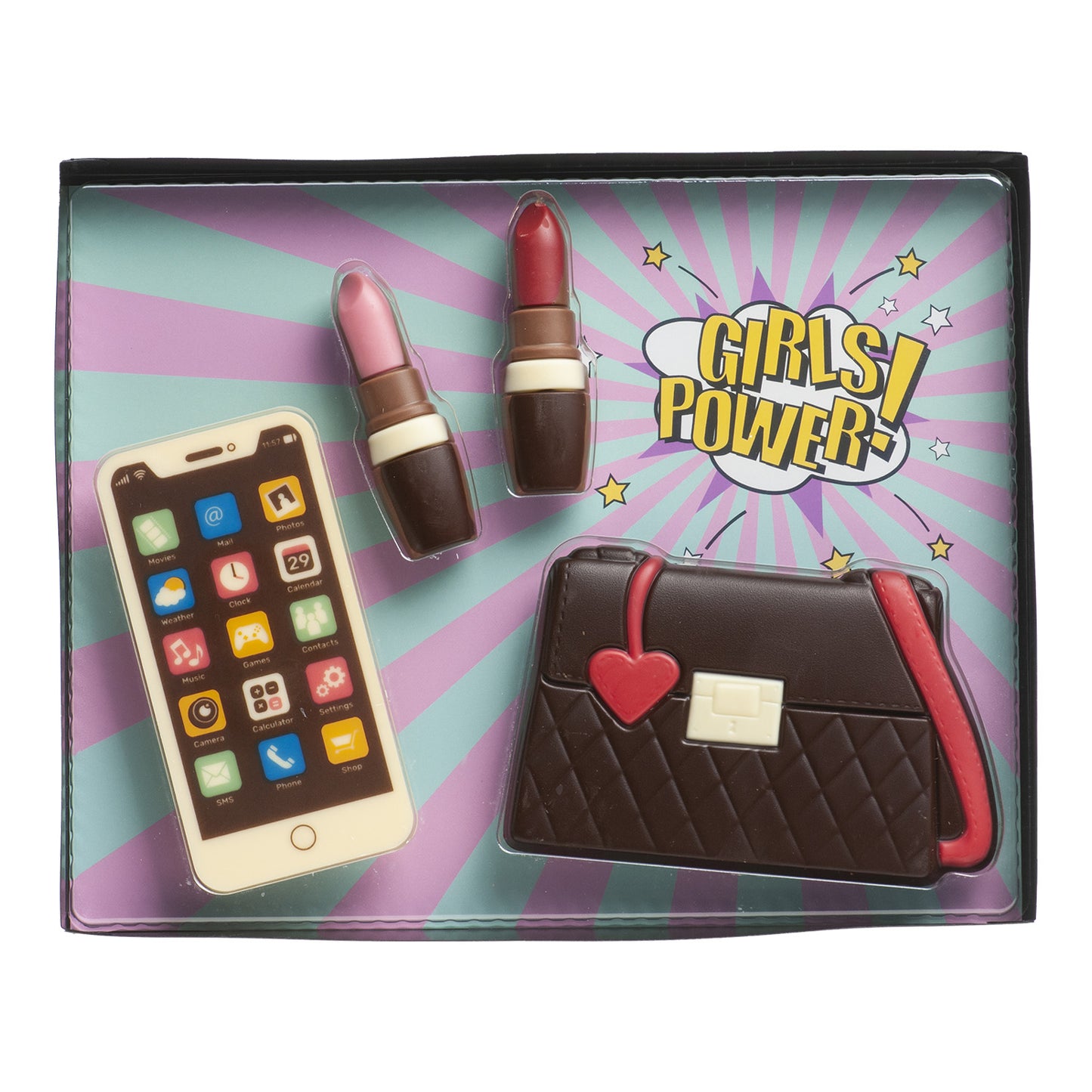 SACO DECORAÇÃO DE CHOCOLATE E KIT DE MAQUIAGEM 4 PCS