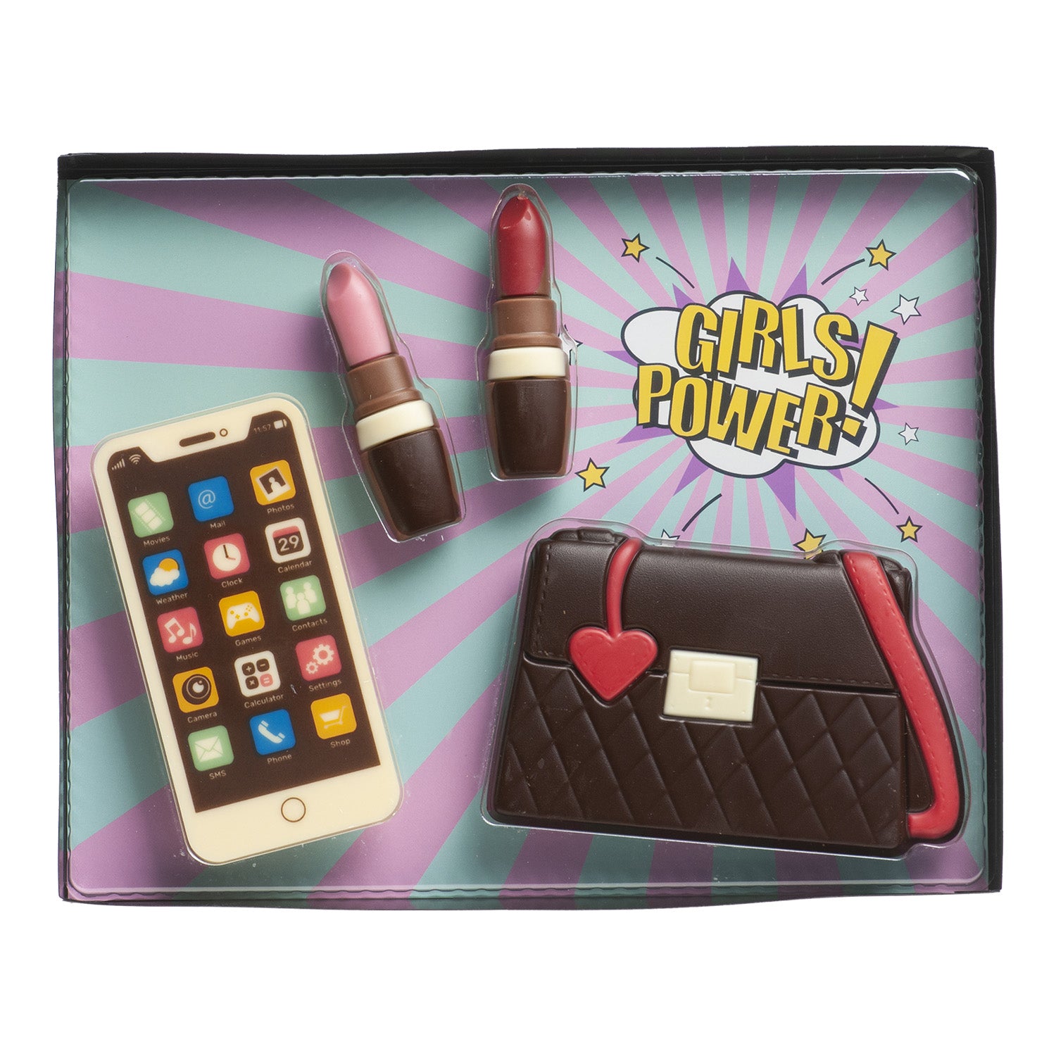 SACO DECORAÇÃO DE CHOCOLATE E KIT DE MAQUIAGEM 4 PCS