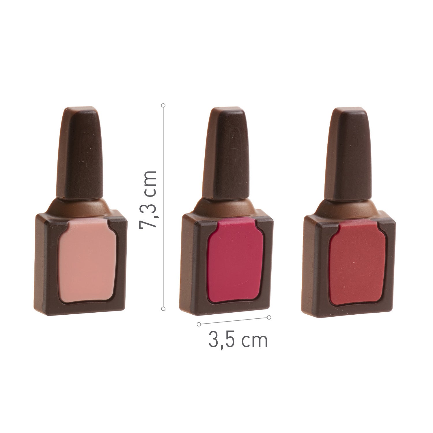 MILK CHOCOLATE NAIL POLISH DECORATION 35X73MM