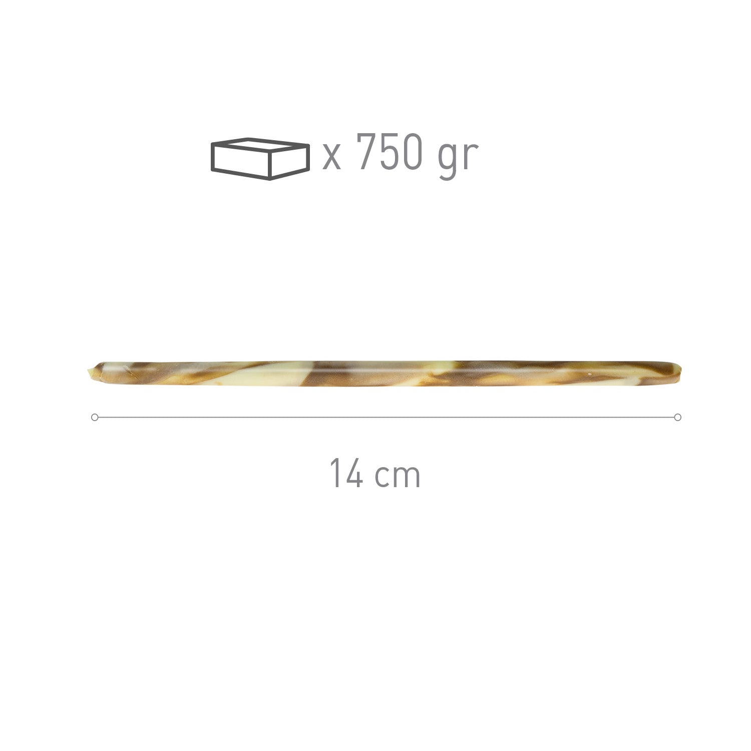 JUNGLE BÂTON BLANC ET CHOCOLAT AU LAIT 140MM