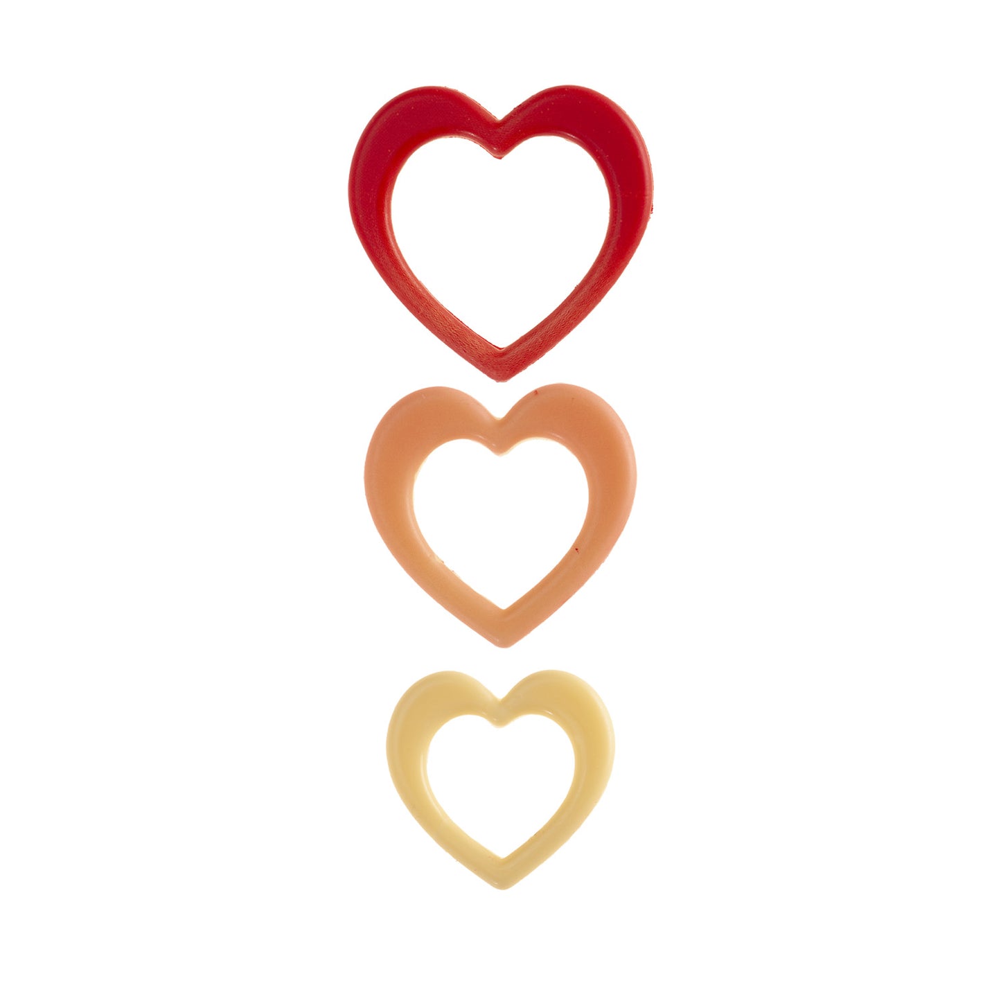 ASSORTMENT WHITE CHOCOLATE HEARTS 37-53MM