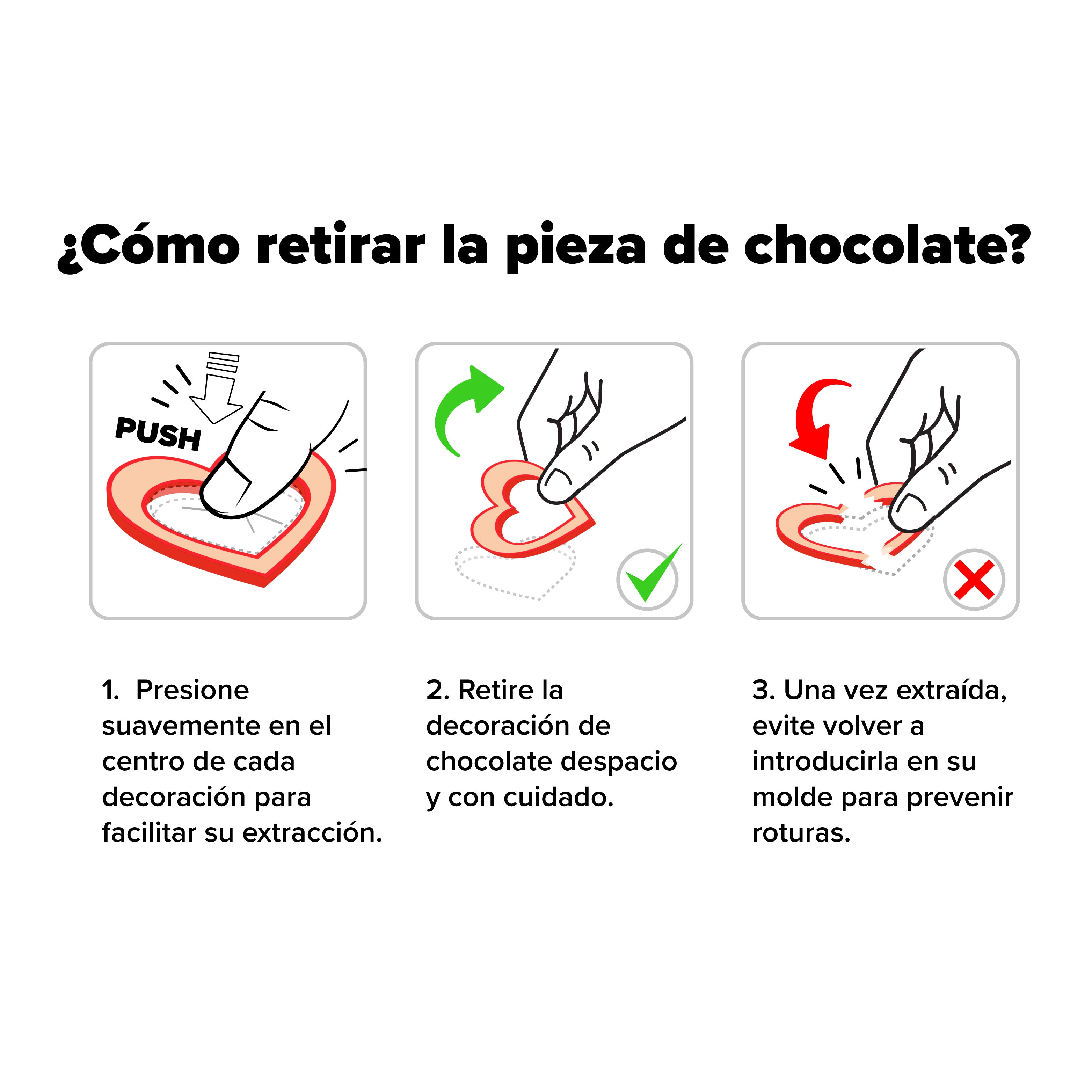 CORAÇÕES DE CHOCOLATE BRANCO SORTIDOS 37-53MM