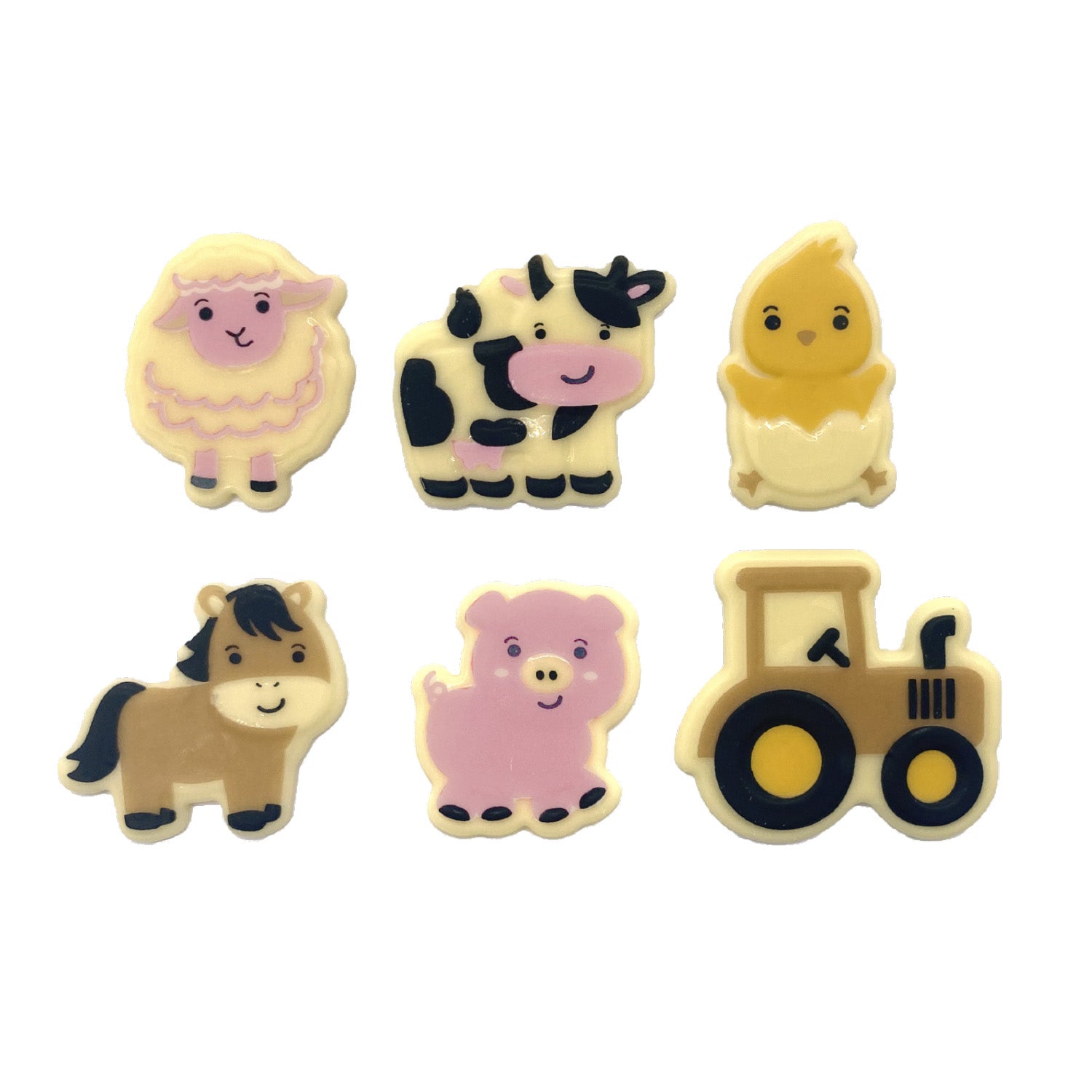 ASSORTIMENT ANIMAUX DE FERME CHOCOLAT BLANC