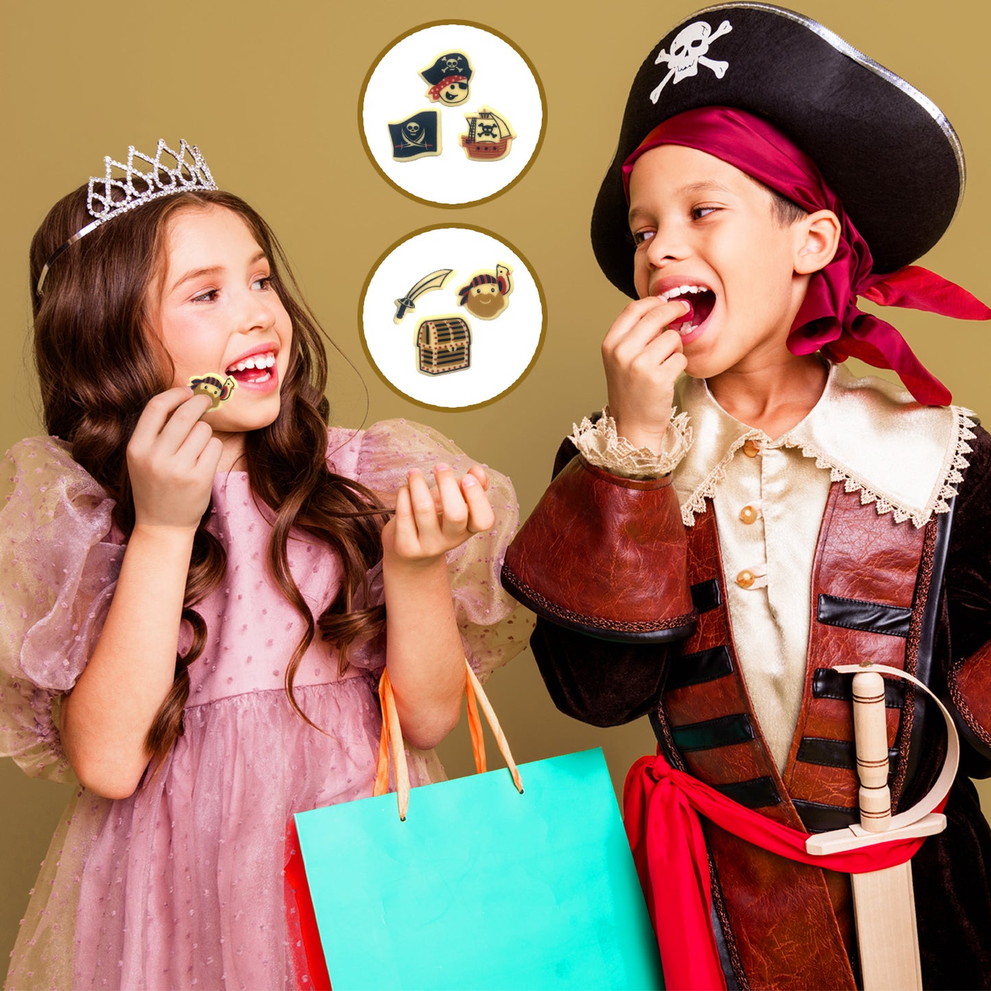 ASSORTED WHITE CHOCOLATE PIRATES 39MM