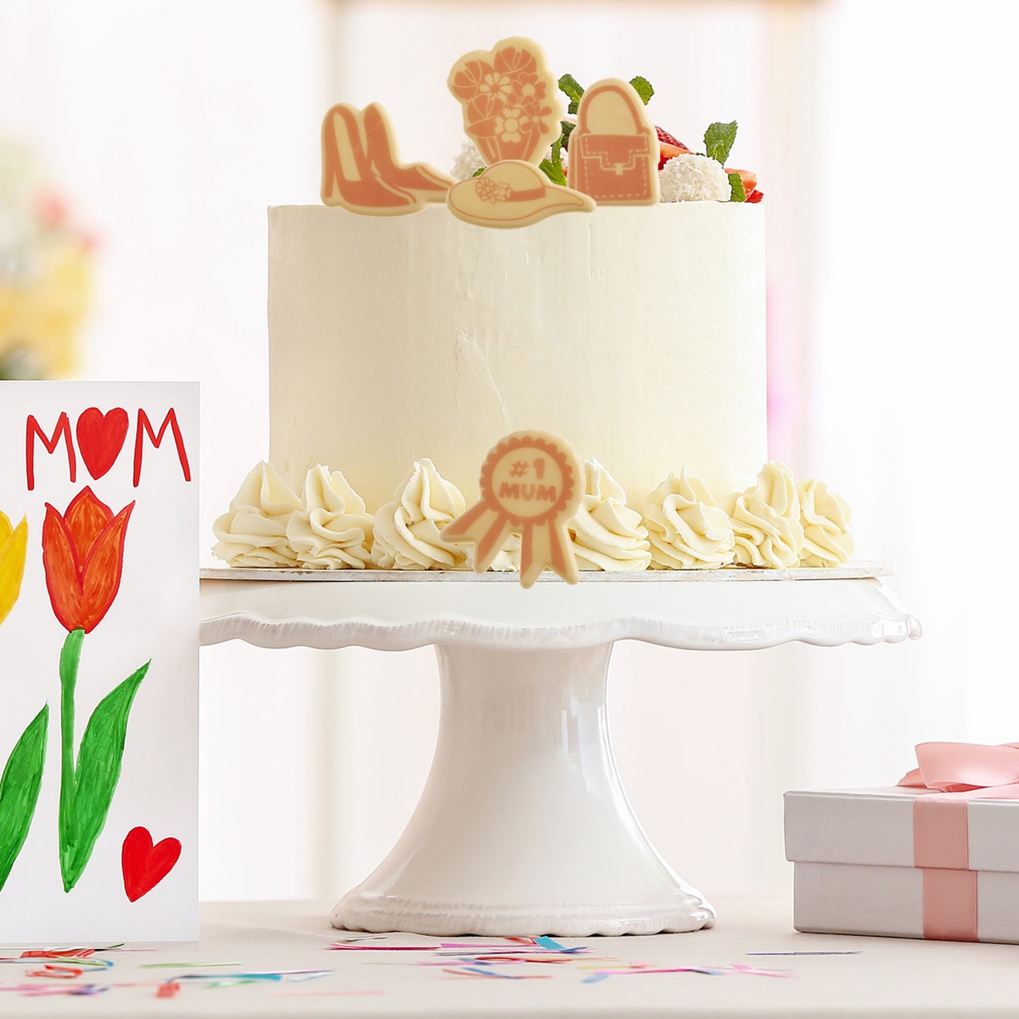 STATUETTE ASSORTITE MADRE CHOCO WHITE 42MM CIRCA.