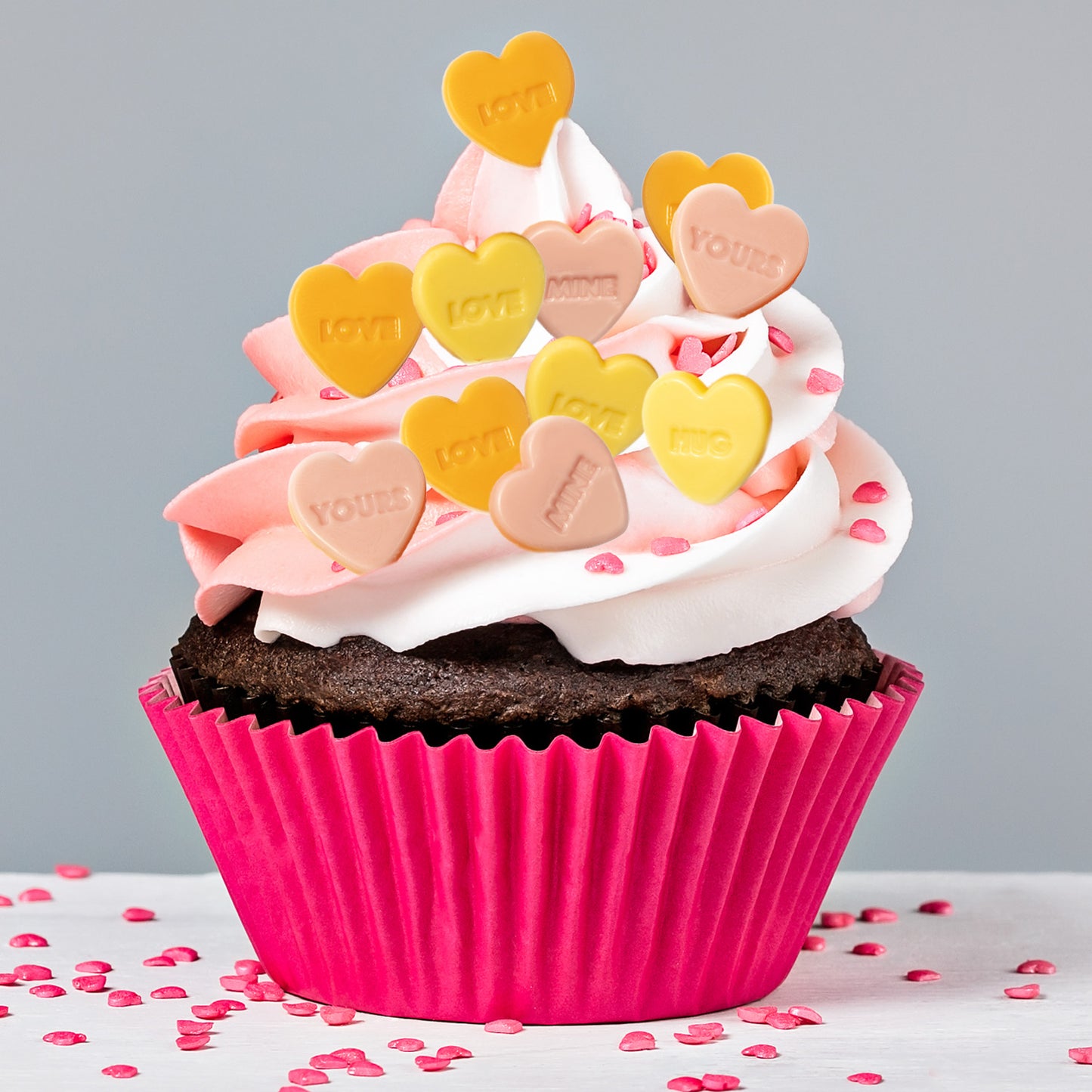 ASSORTI CHOCO HEART LOVE MESSAGES Ø 27MM