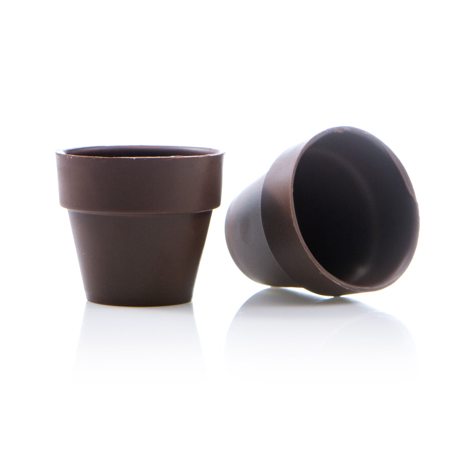 GRAND BAC À PLANTES EN CHOCOLAT NOIR H55MM
