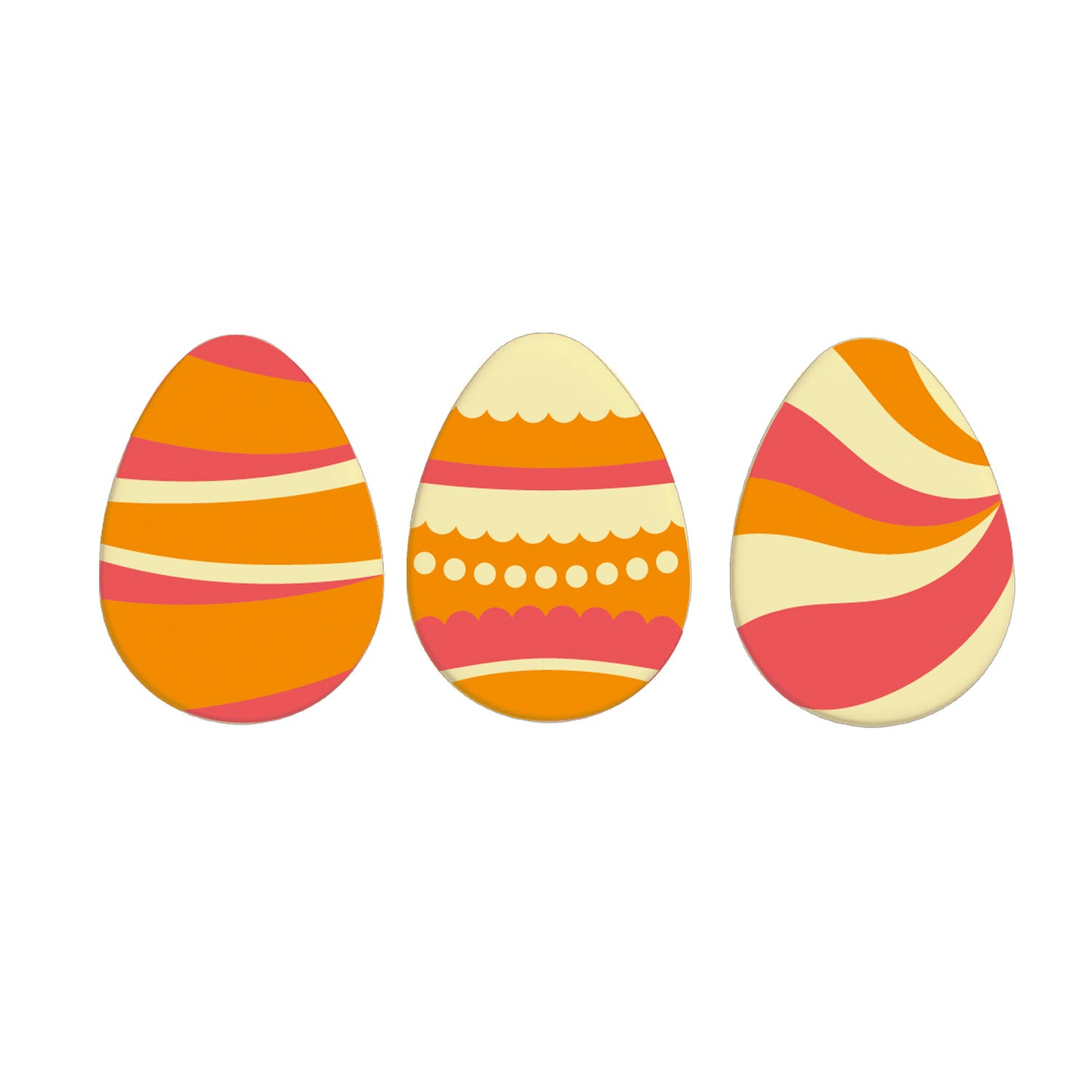 SURTIDO HUEVOS FANTASIA CHOCOLATE BLANCO 35X26MM