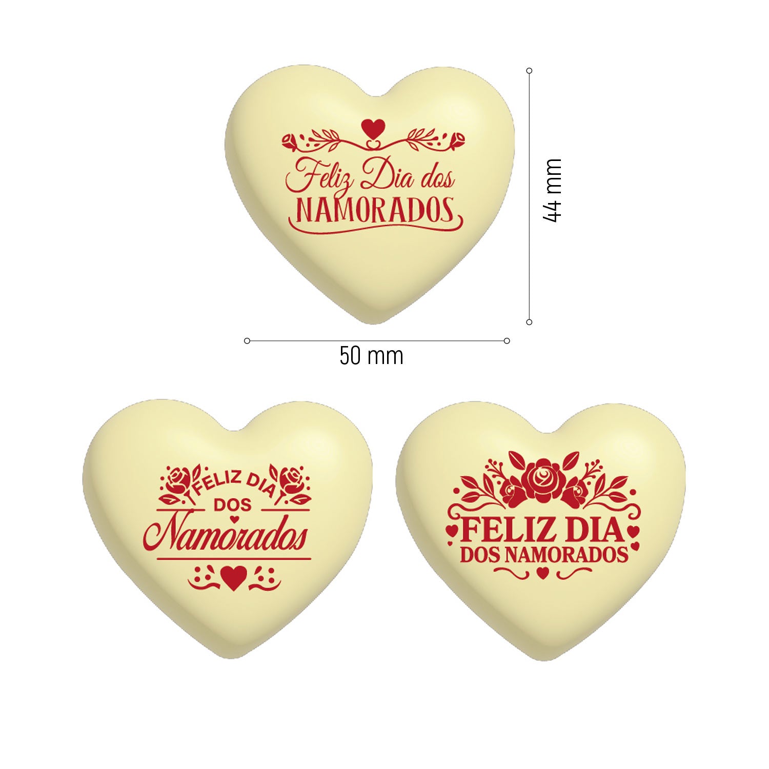 LETRERO FELIZ DIA DOS NAMORADOS - 54 UDS - 50 x 44 MM