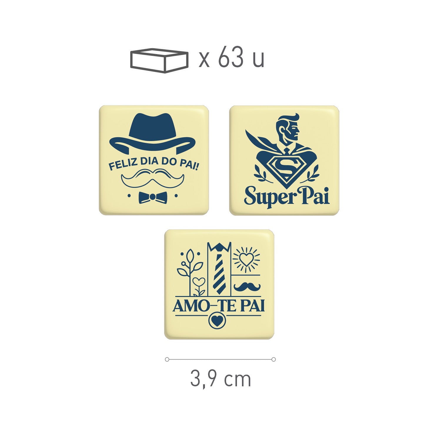  SEGNO DI CIOCCOLATO BIANCO PER LA FESTA DEL PAPÀ PORTOGHESE