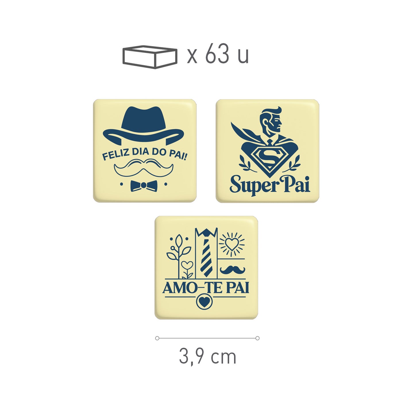  SEGNO DI CIOCCOLATO BIANCO PER LA FESTA DEL PAPÀ PORTOGHESE