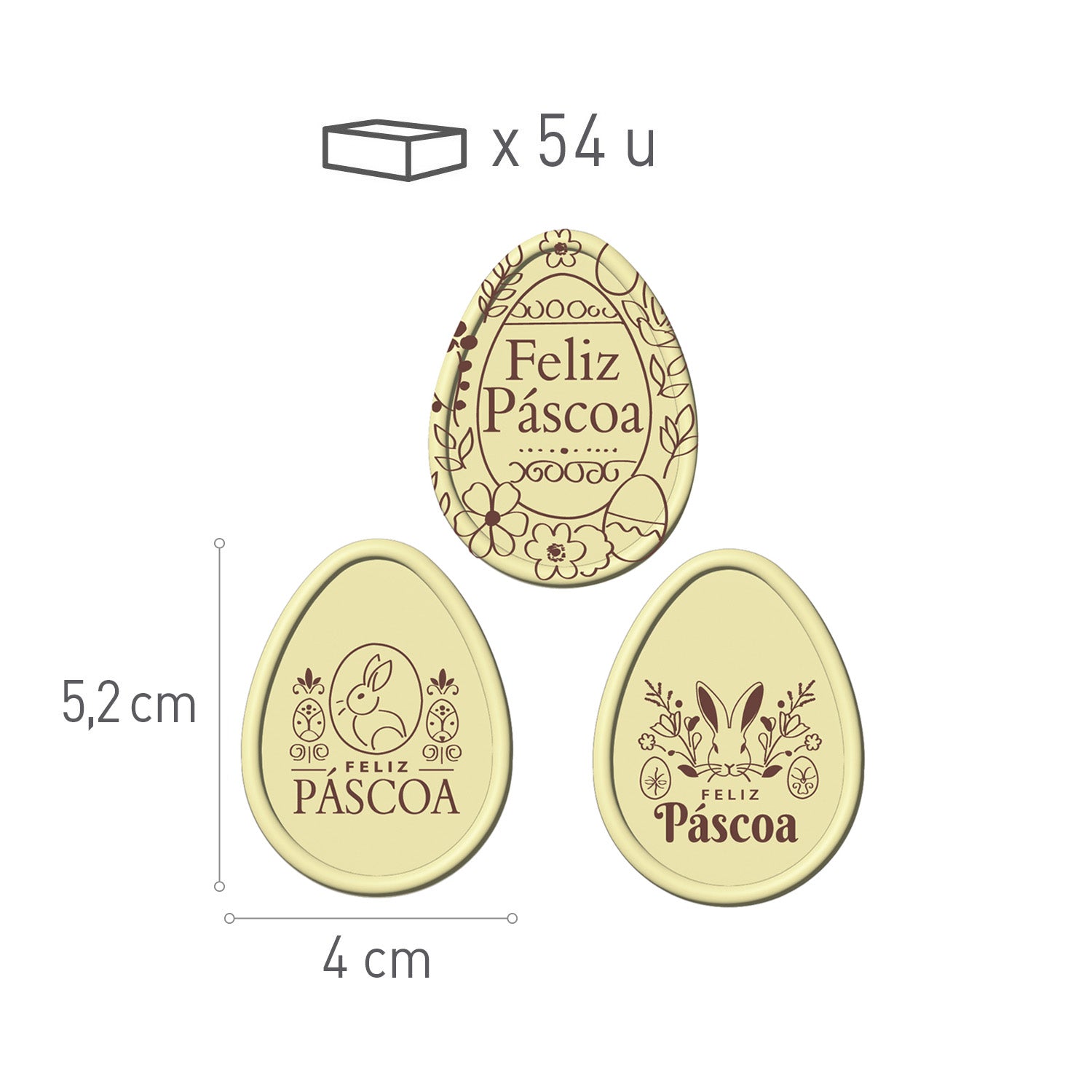  HAPPY EASTER HAPPY WHITE CHOCOLATE LETTER PORTUGAL 40 x 52