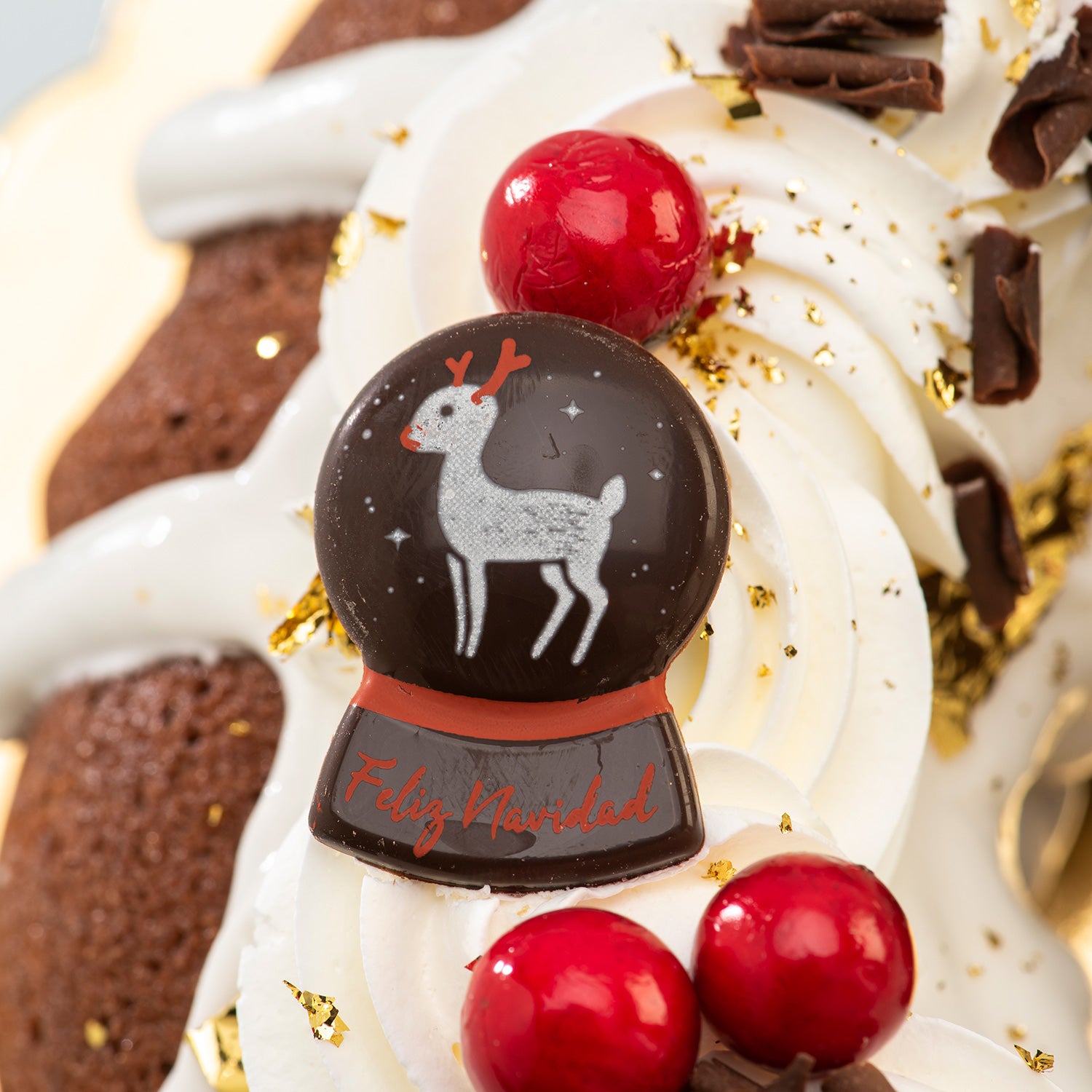 DECORACION CHOCO NEGRO SURTIDO BOLA NIEVE 5 MODELOS 120 UDS