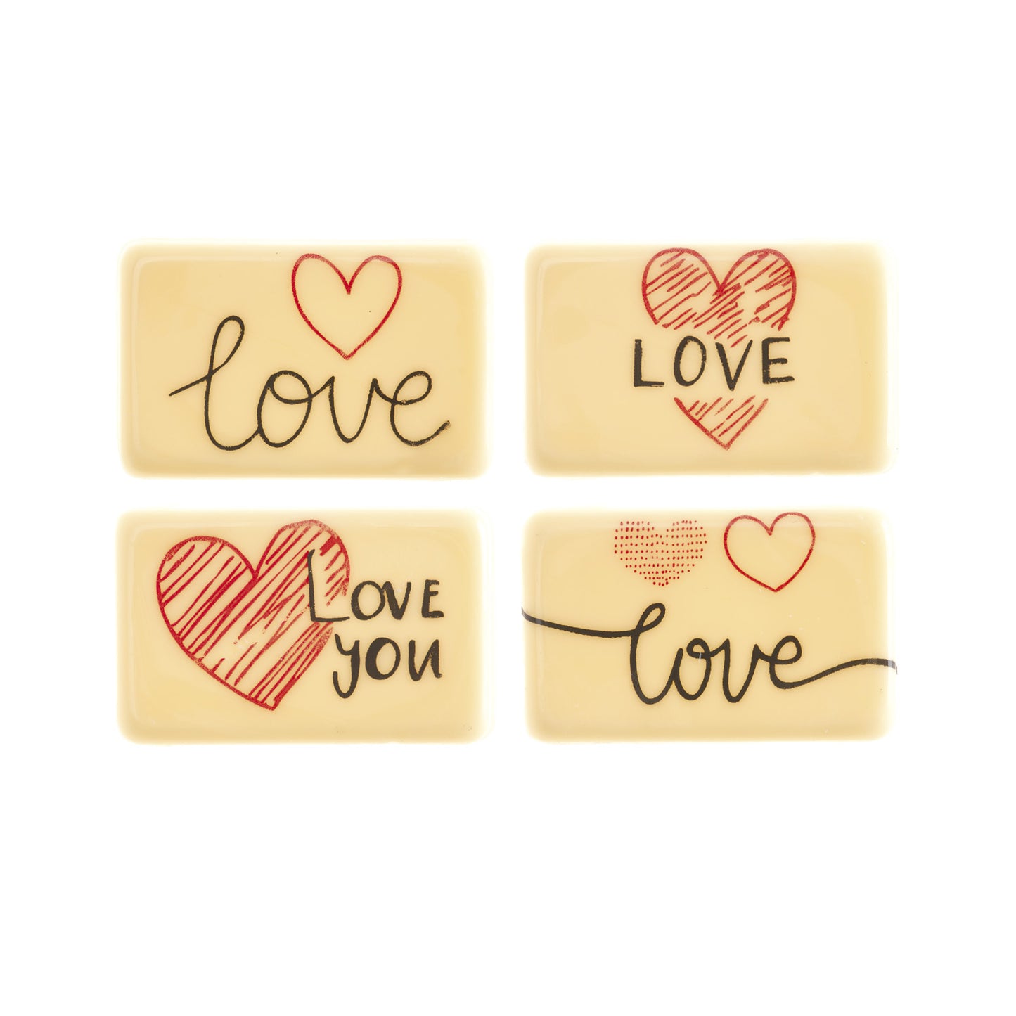 ASSORTIMENT AMOUR RECTANGULAIRE 38X24MM - 126 UNITÉS