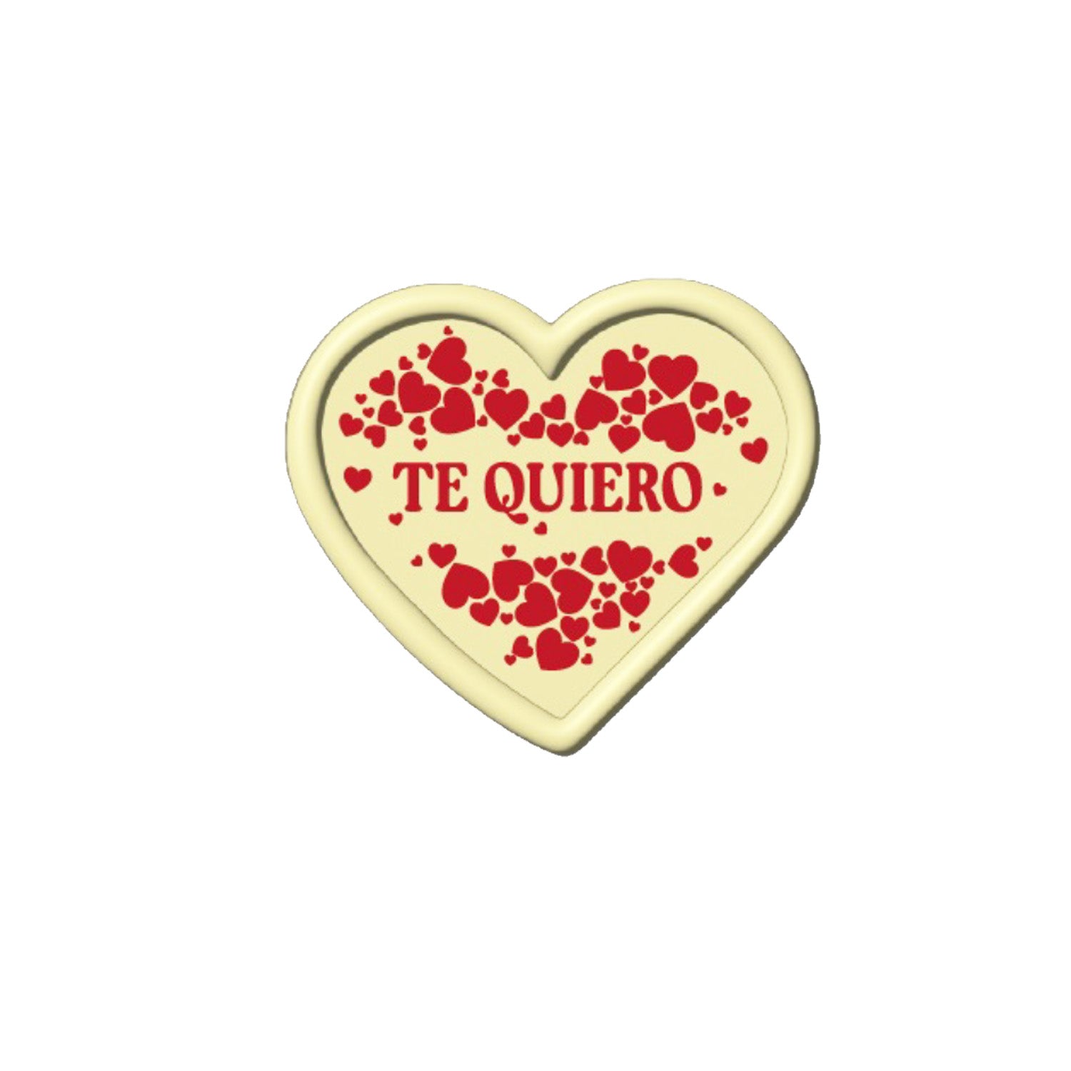 PANNEAU « JE T'AIME » CHOCO BLANC 40X35 MM
