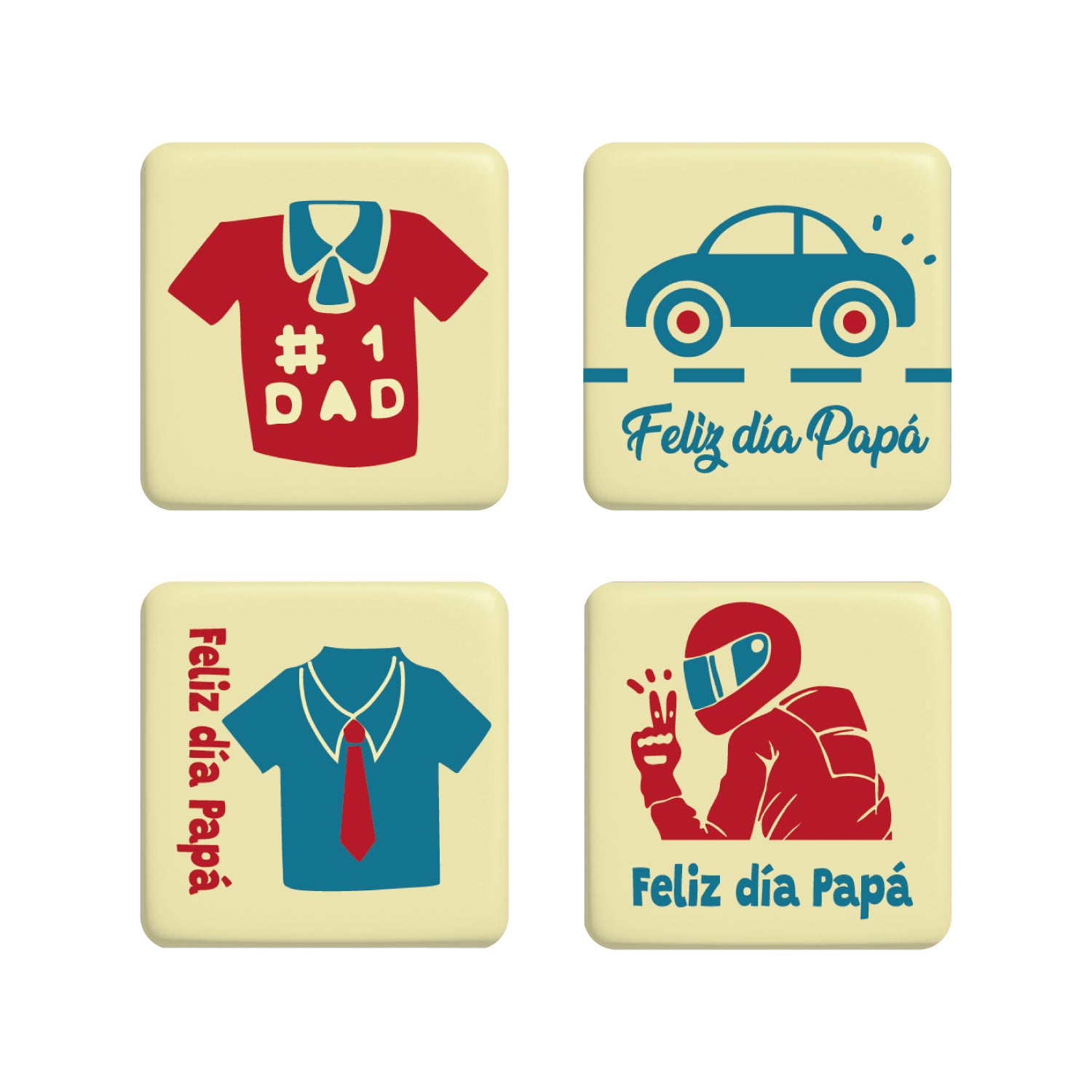 SURTIDO CHOCOLATE FELIZ DIA PAPA 39X39 MM - 63 UDS
