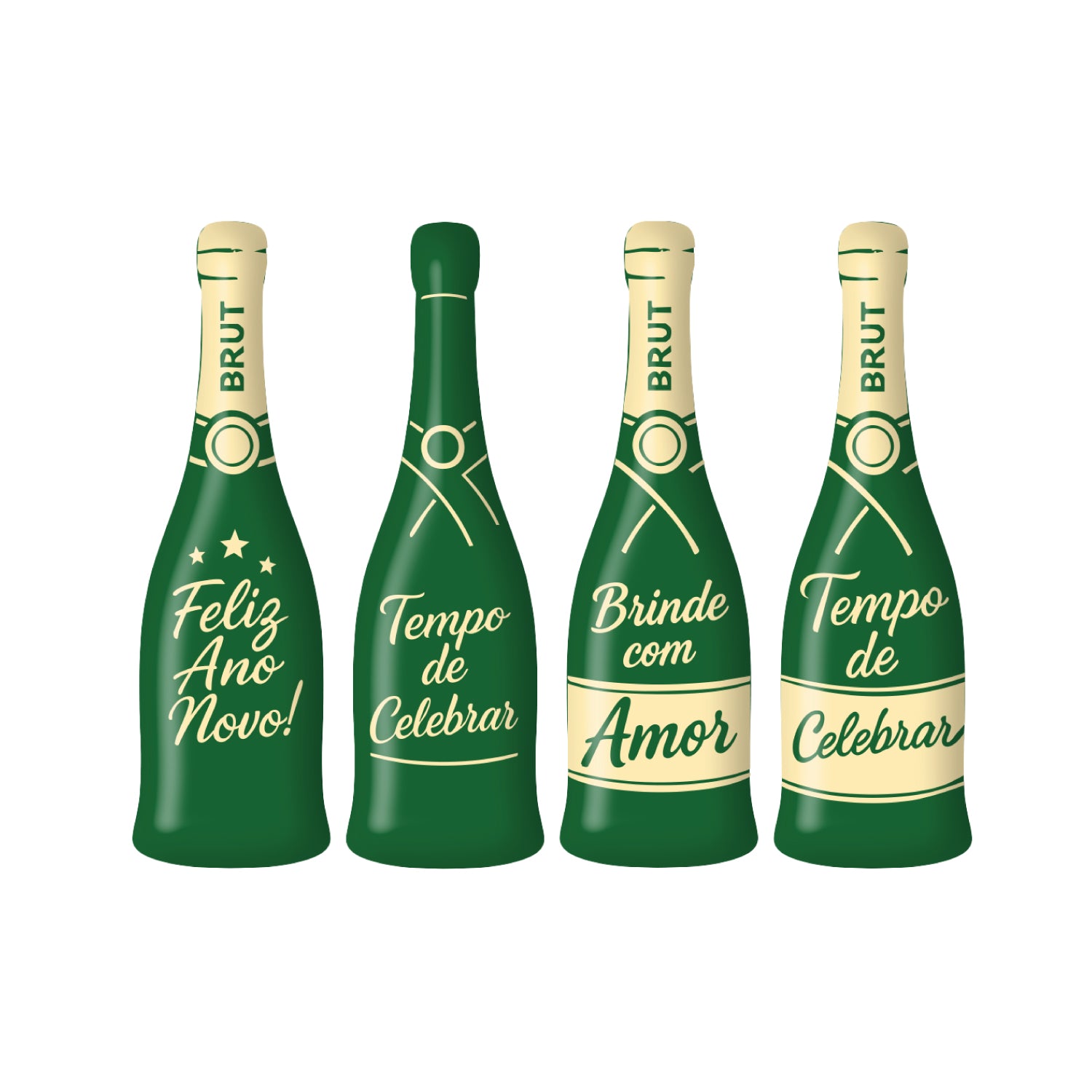 LETRERO CHOCOLATE BLANCO SURTIDO CAVA FELIZ ANO NOVO 48 UDS