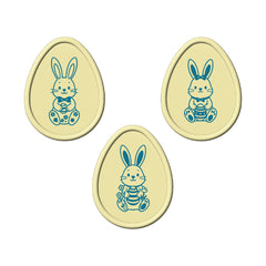 LETRERO CHOCOLATE BLANCO PASCUA CONEJO 54 UDS - 40X52 MM