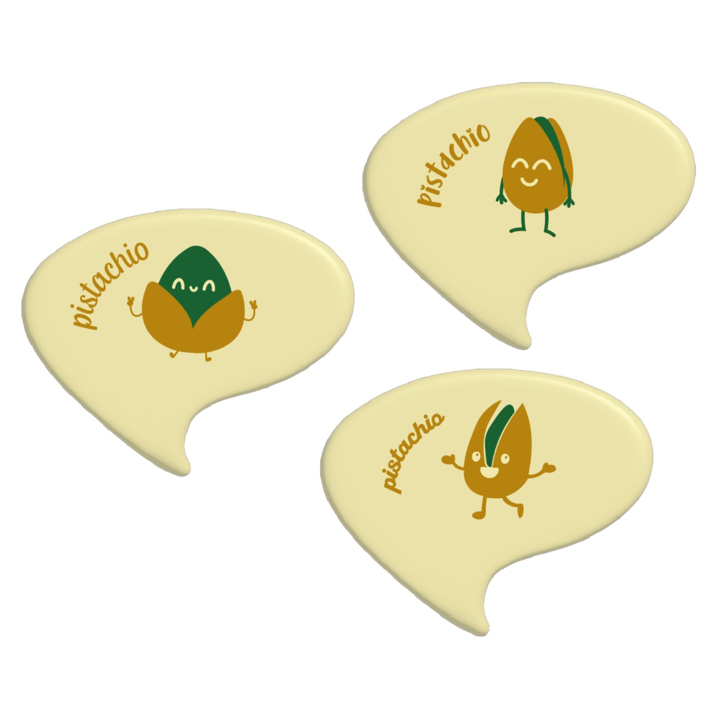 ASSORTIS CHOCO PISTACHE BLANC - 45X36 MM - 72 PCS.