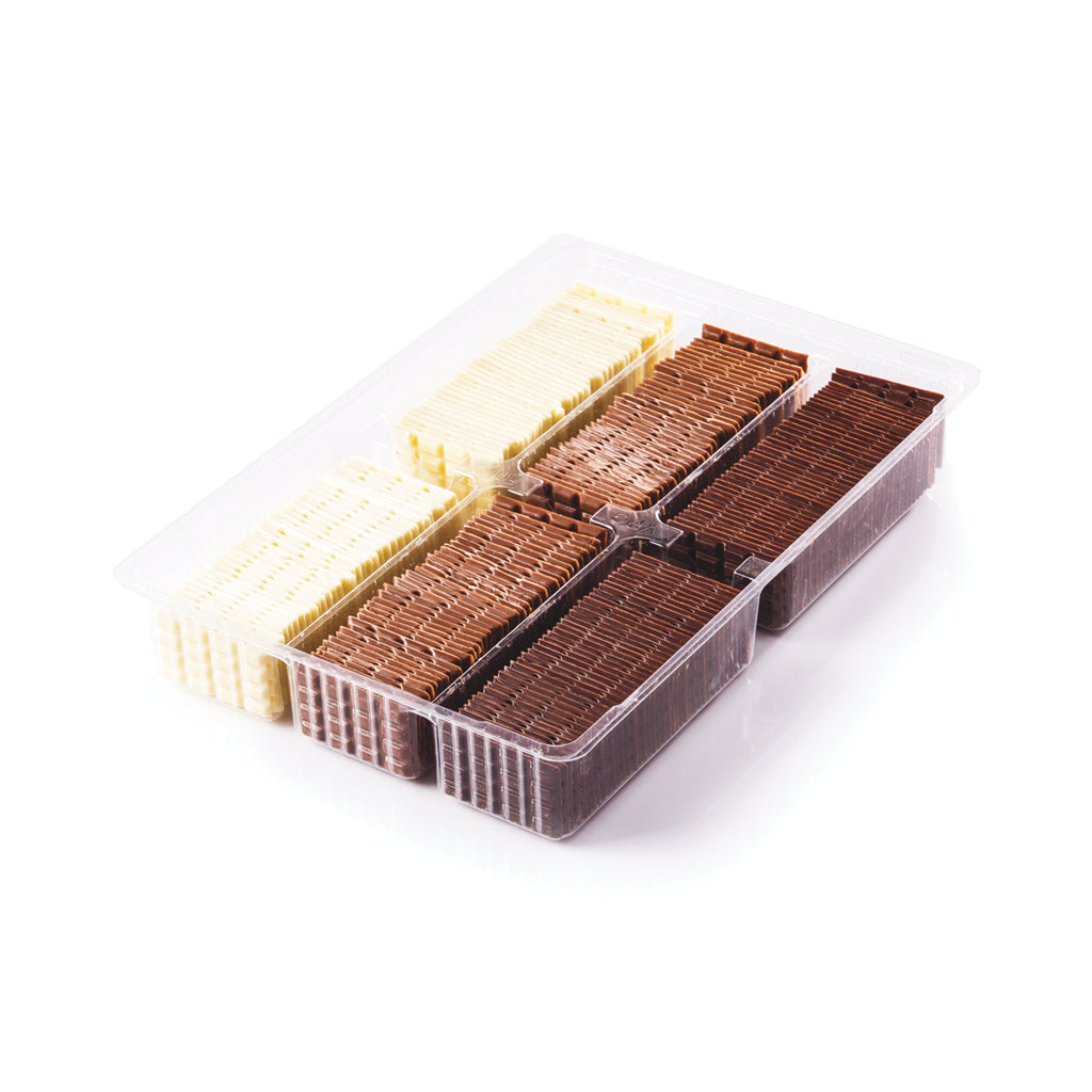   BARRES CHOCOLAT TROIS CHOCOLATS 30X45 MM - 230 UNITÉS