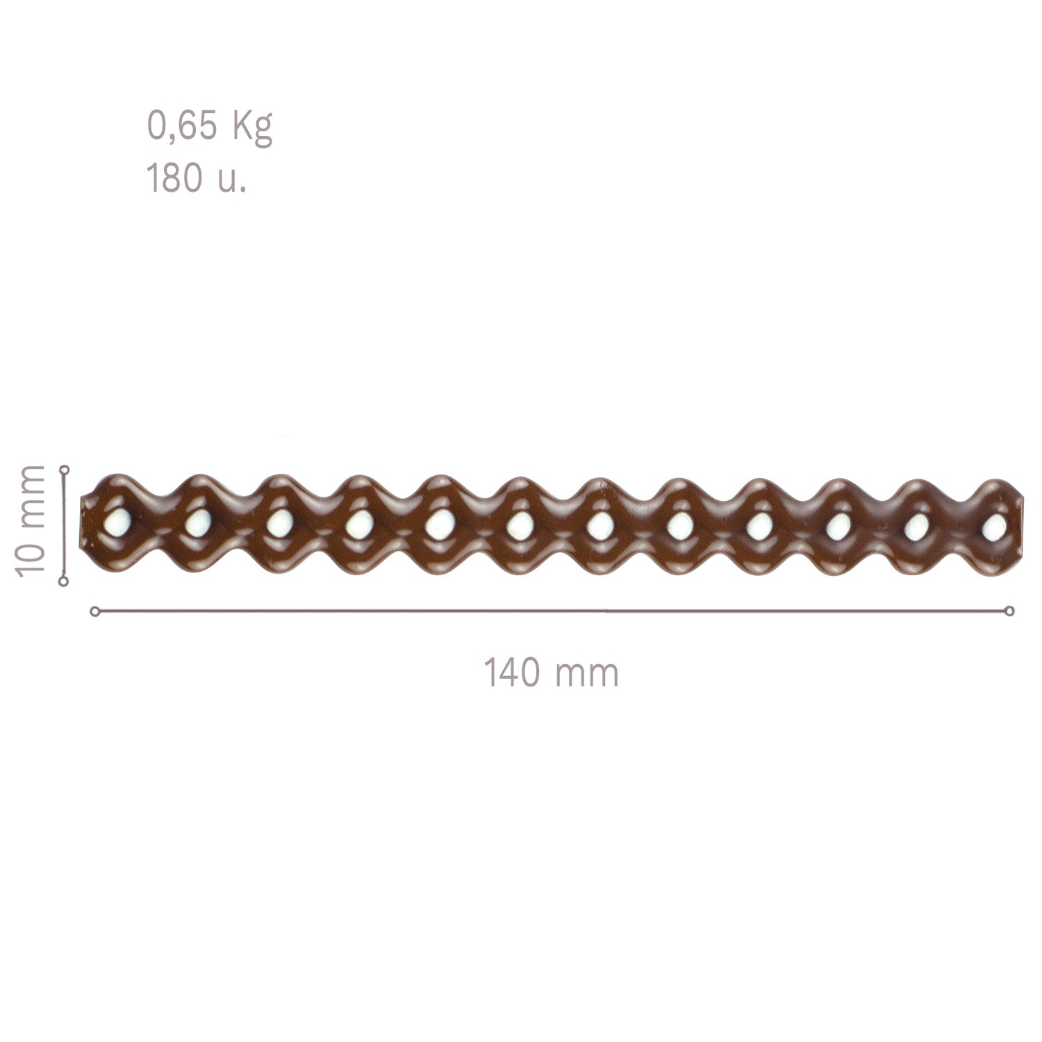 BOIS ROUGE NOIR 10X140 MM - 0,65 KG - 180 UNITÉS