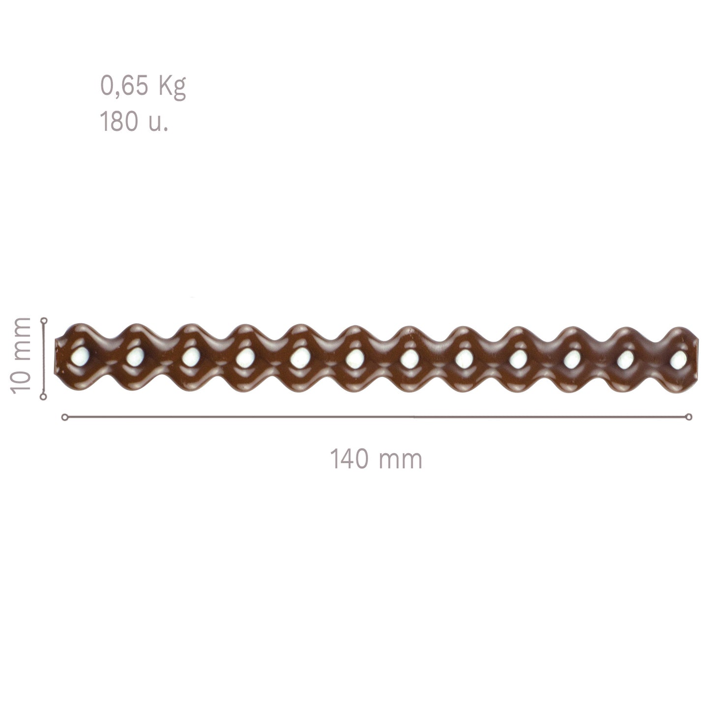 BOIS ROUGE NOIR 10X140 MM - 0,65 KG - 180 UNITÉS