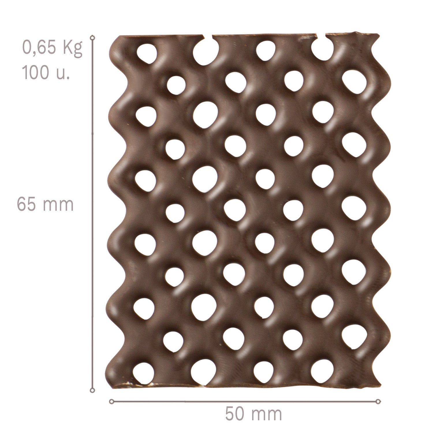RETÂNGULO REDONDO PRETO GRANDE 50X65 MM - 0,65 KG - 100 UNID