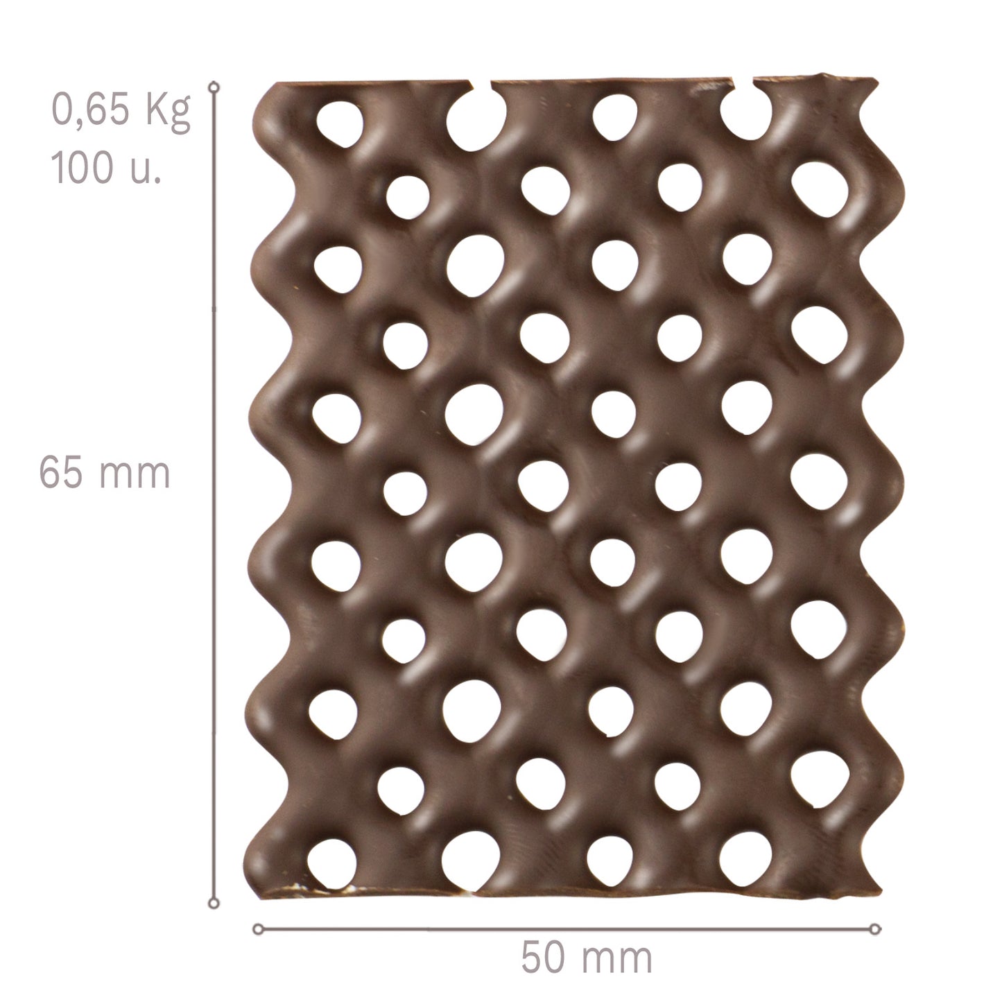 LARGE BLACK NET RECTANGLE 50X65 MM - 0.65 KG - 100 UNITS