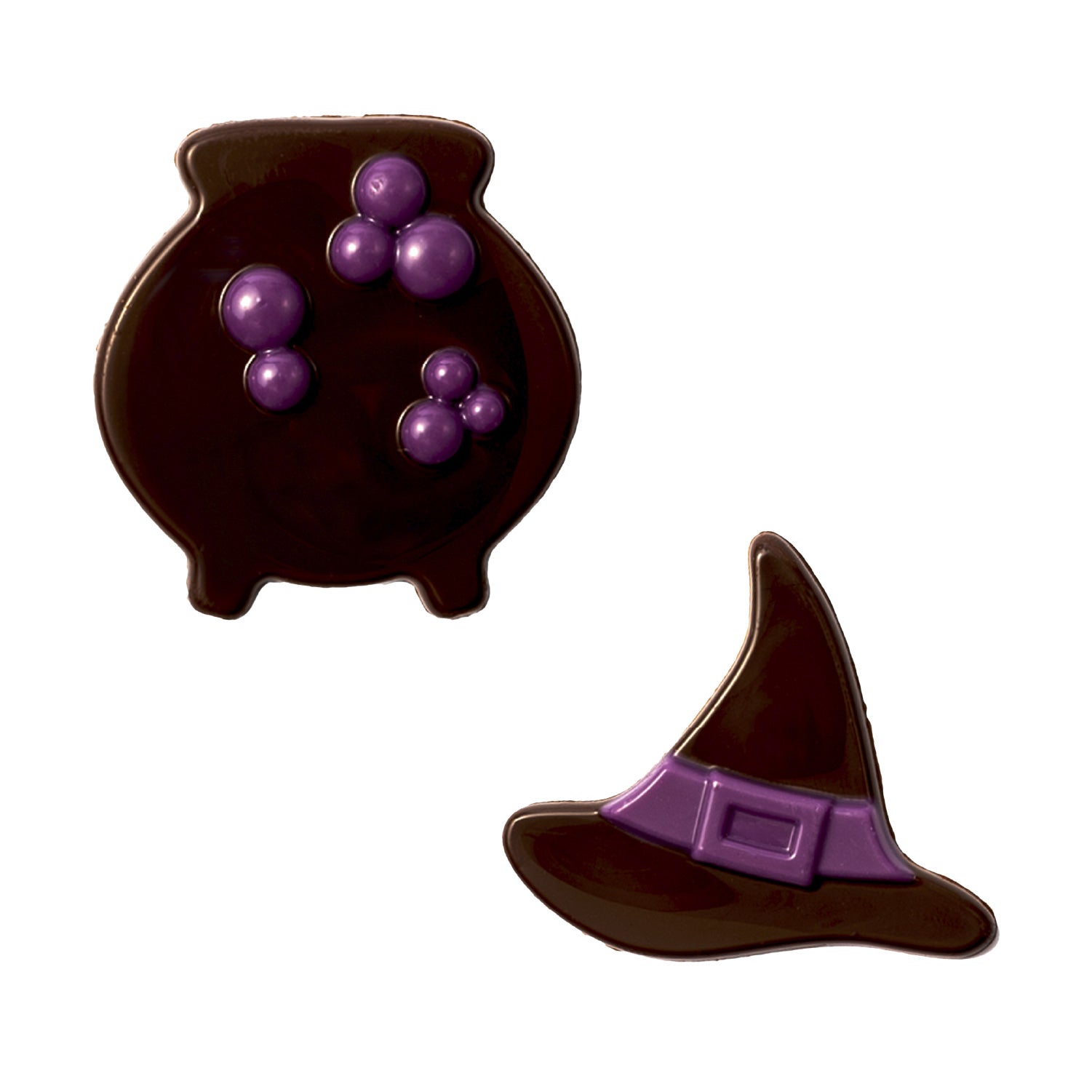DECORACION CHOCOLATE NEGRO SURTIDO BRUJA 2 MODELOS 90UDS