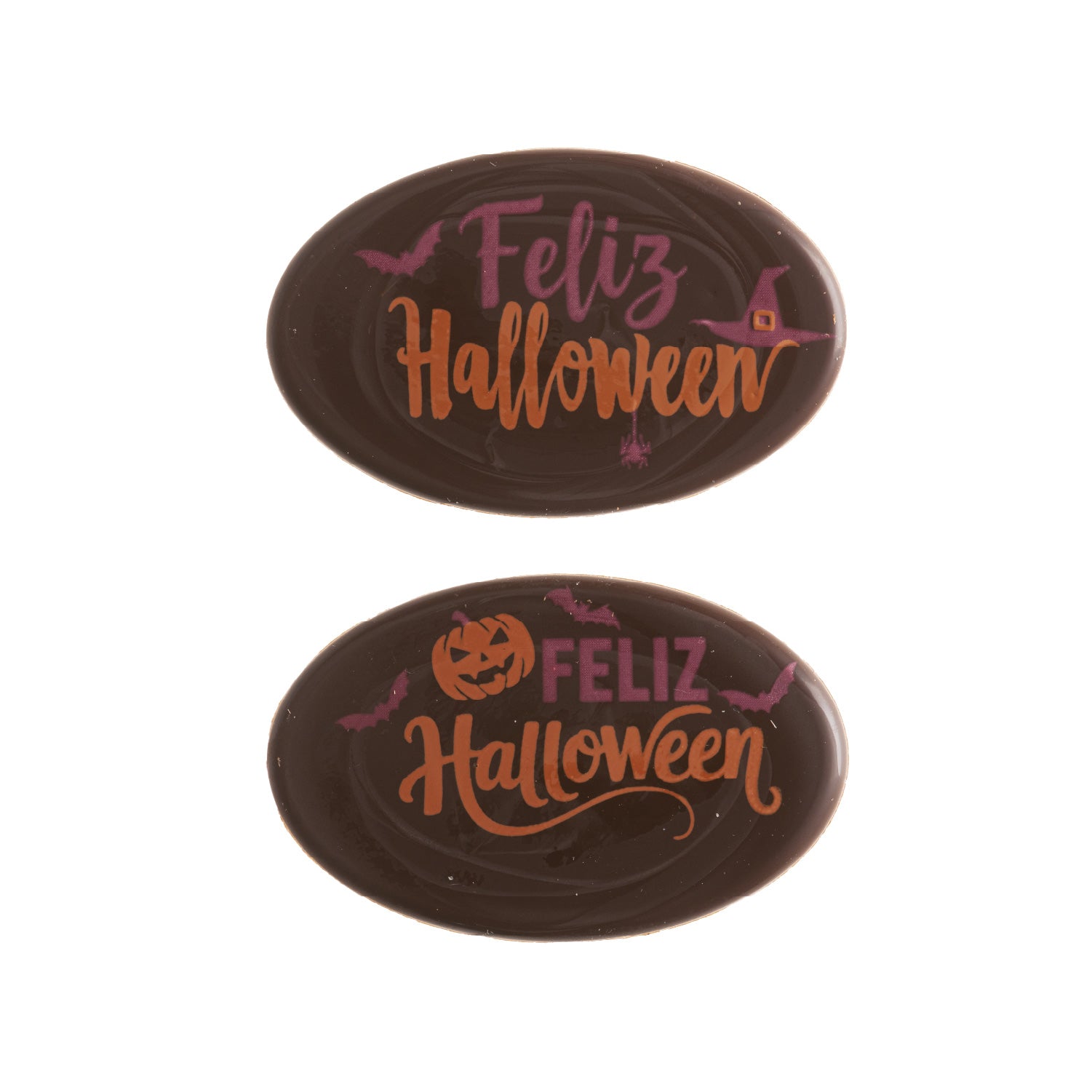 DARK CHOCOLATE SIGN ASSORTED HAPPY HALLOWEEN 2 MODELS 84 UNITS