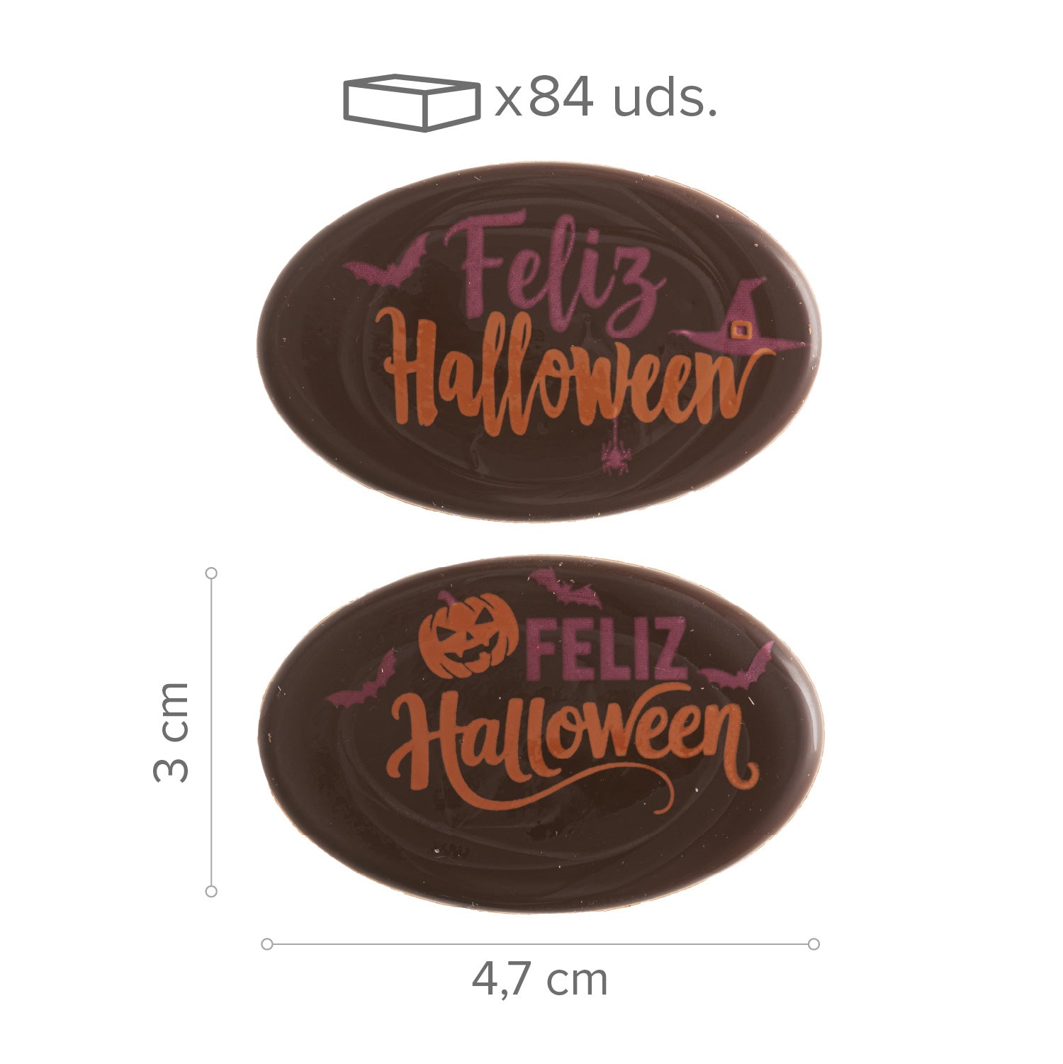CARTELLO CIOCCOLATO FONDENTE ASSORTITO FELICE HALLOWEEN 2 MODELLI 84 UNITÀ