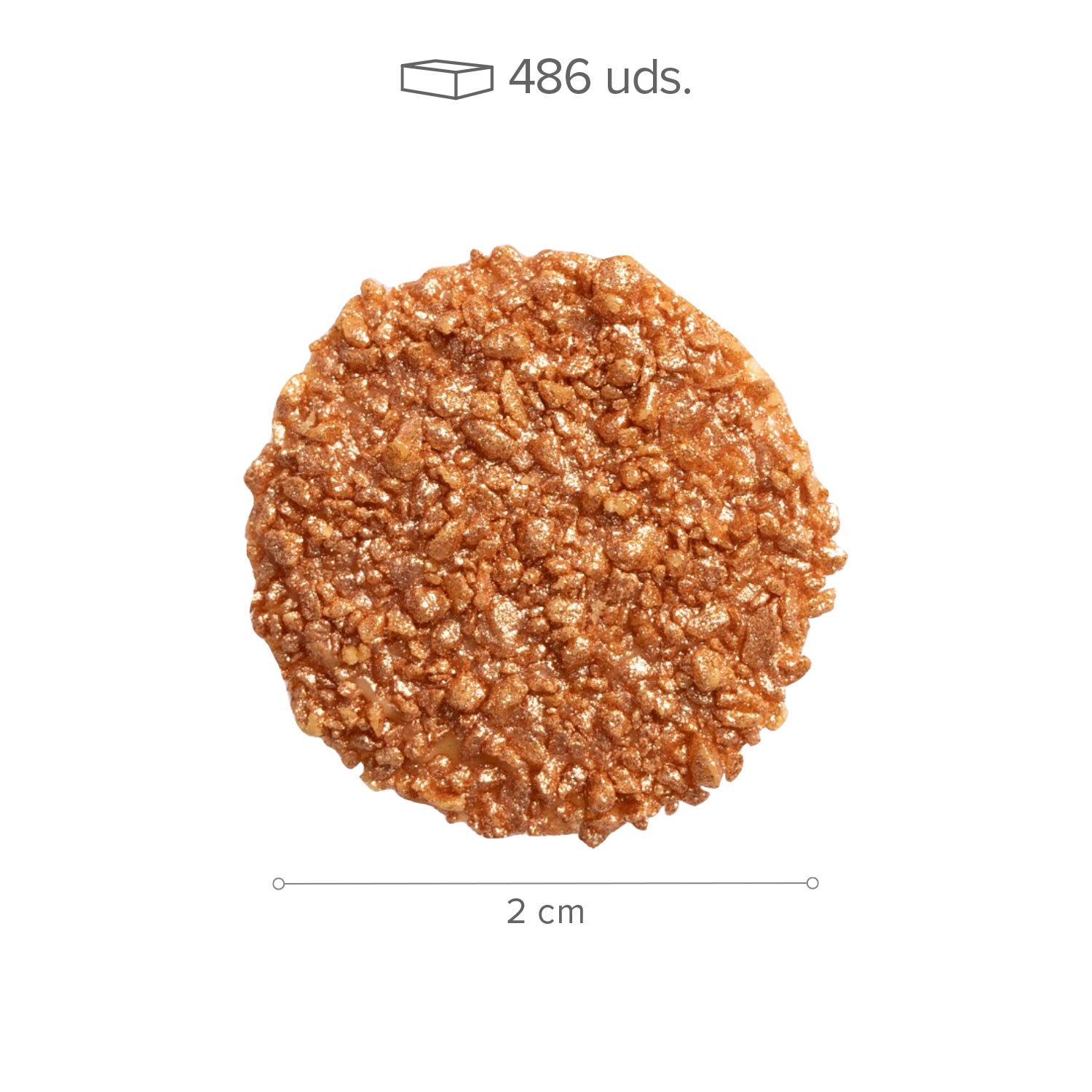 DECORAZIONE CIOCCOLATO BIANCO CRUMBLE BRONZO 486 UNITÀ