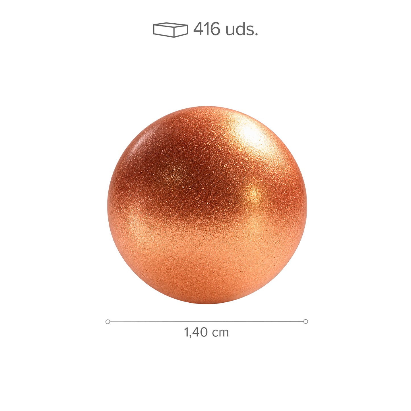 WHITE CHOCOLATE DECORATION MINI BRONZE BALLS 416 UNITS