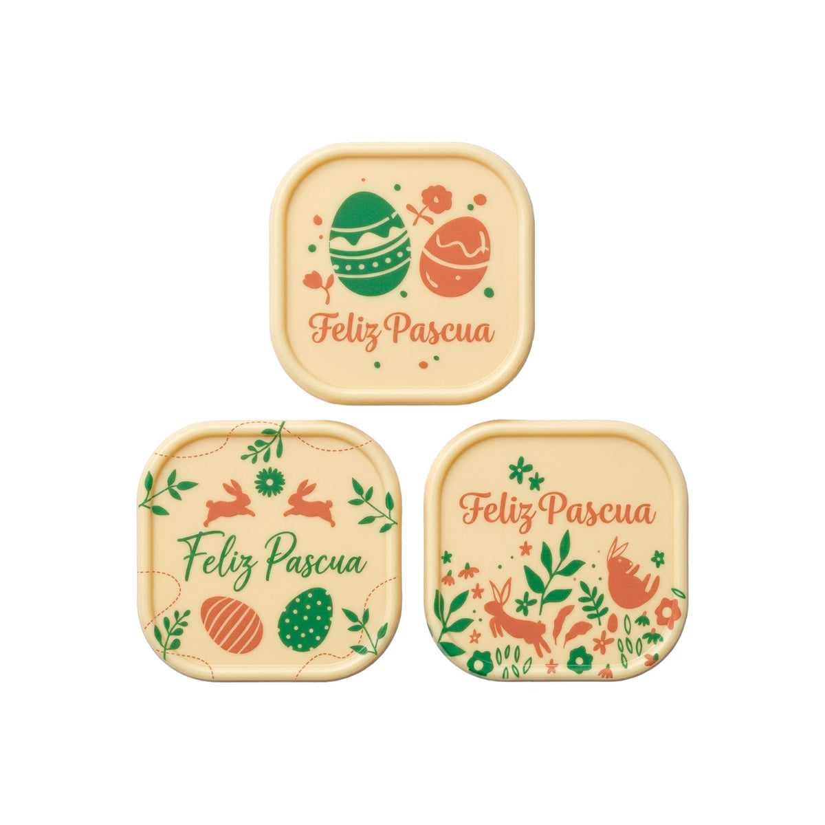 PANNEAU CHOCOLAT BLANC ASSORTI JOYEUSES PÂQUES 3 MODÈLES 45